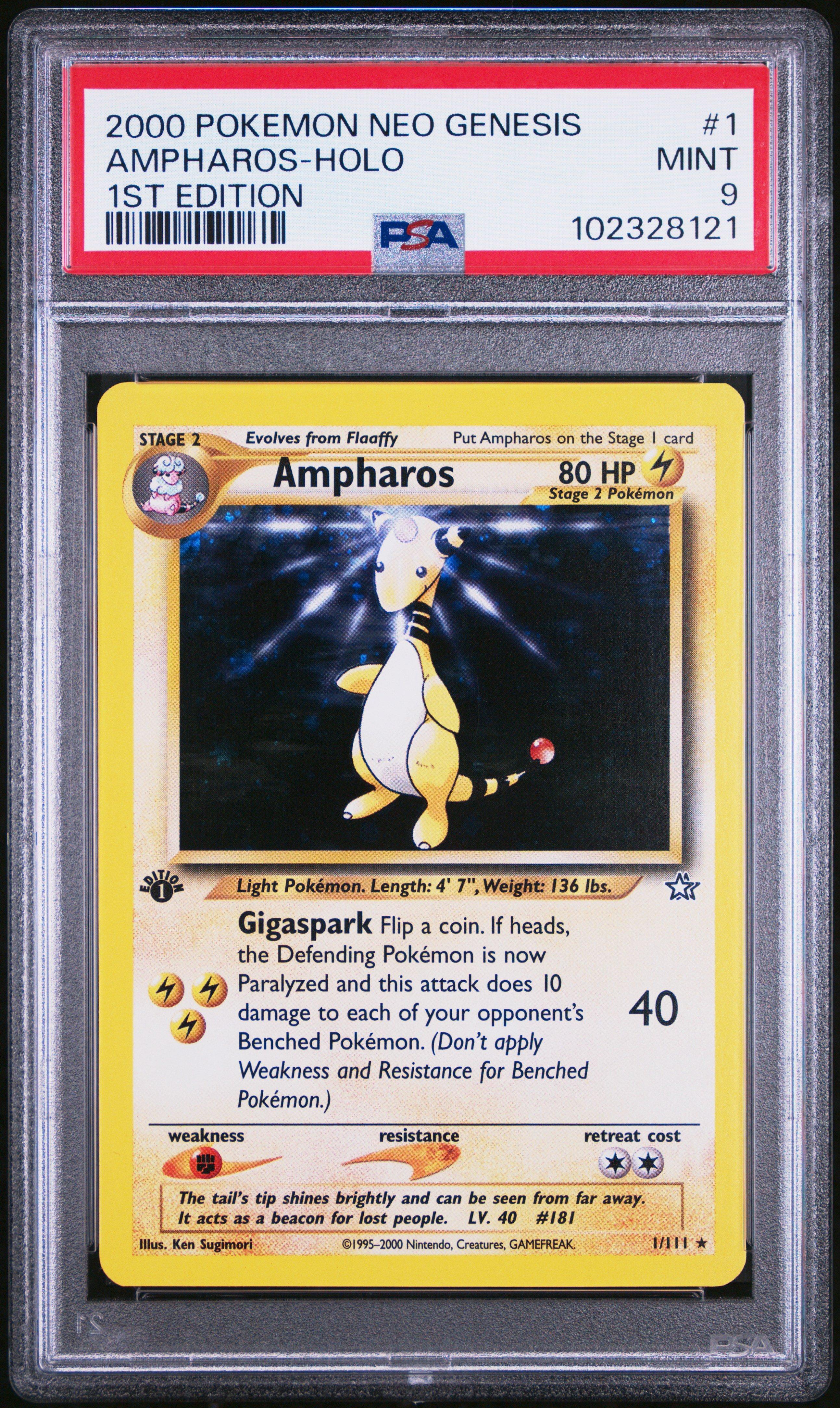 ampharos pokemon card holo - Ampharos-EX (27/98) - Ancient Origins Neo Genesis 2000 Pokemon Neo Genesis 1st