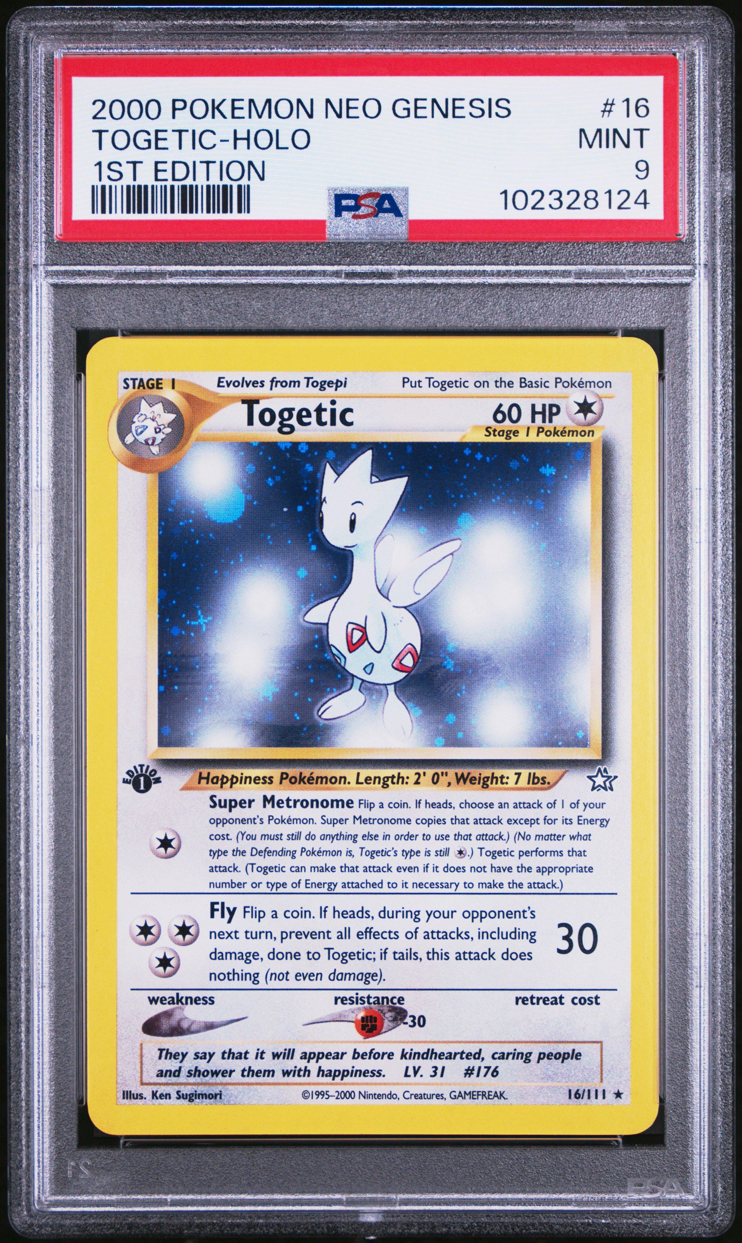 PSA10＊旧裏 トゲチック neo 金、銀、新世界へ Togetic 2000 Pokemon Neo Genesis 1st Edition 16 Togetic-holo PSA 9 Graded