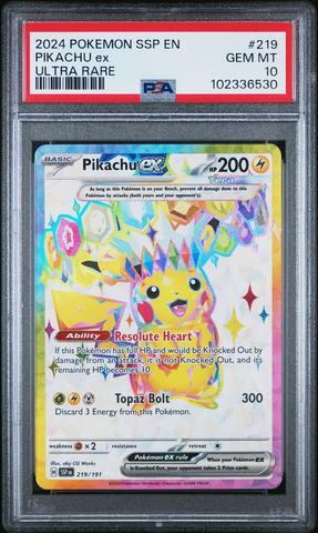 2024 ピカチュウex PSA 10 ウルトラレア 2024 ピカチュウex 特別アートレア Gem Mint 10 - メルカリ
