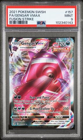 2021 Pokemon Sword & Shield Fusion Strike 157 Full Art/gengar Vmax