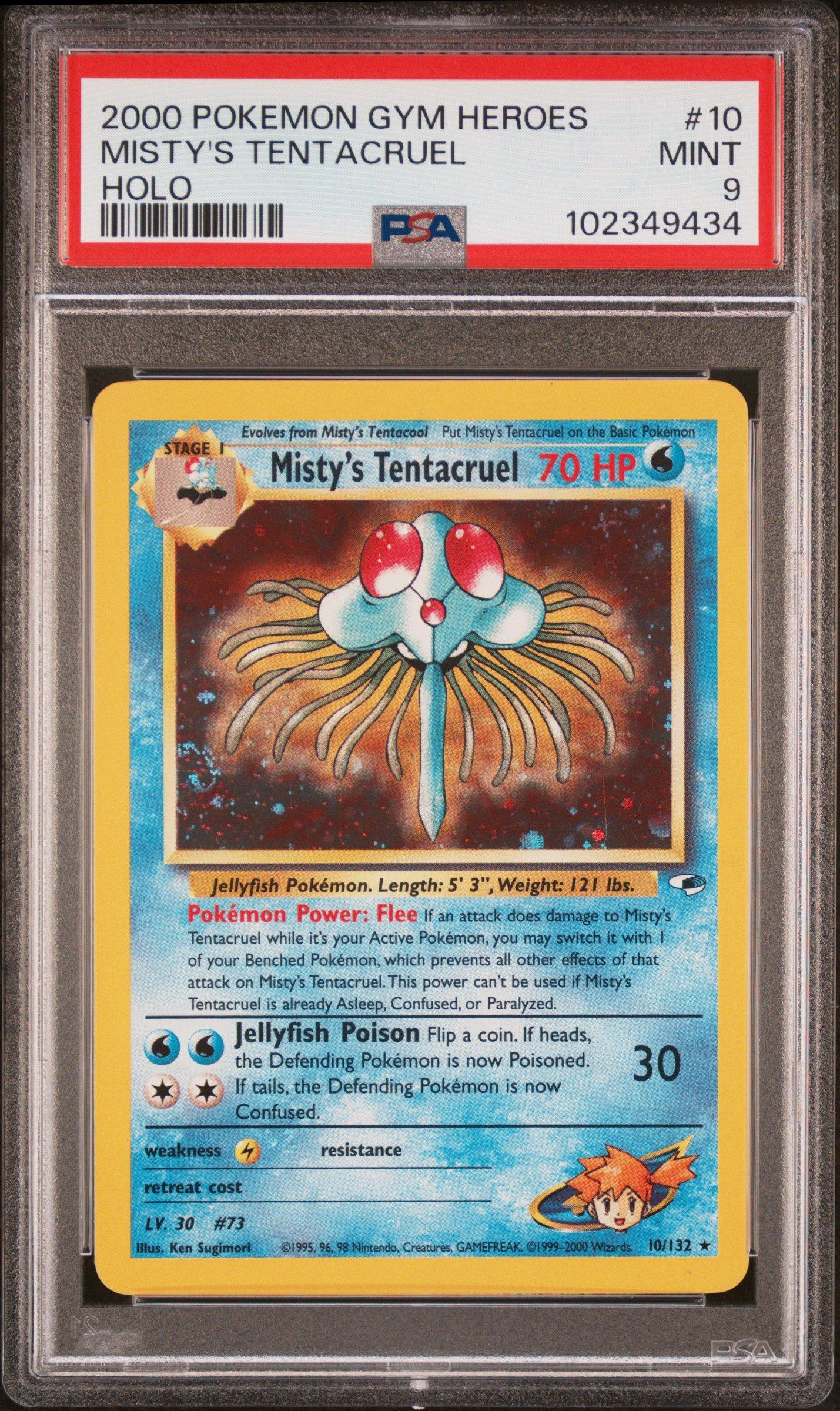 2000 Pokemon Gym Heroes 10 Misty's Tentacruel Holo PSA 9 Graded Card |  GameStop