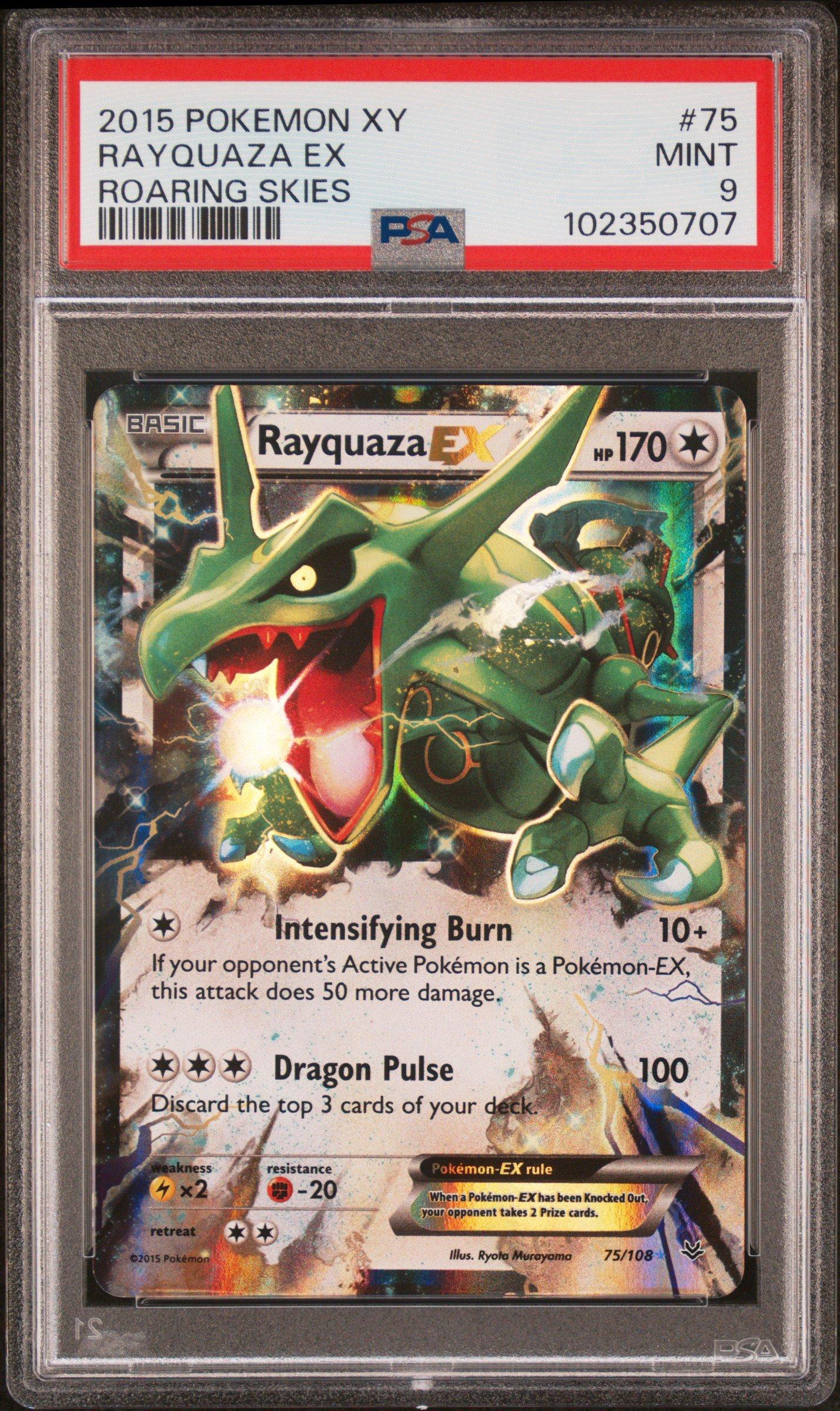 2015 Pokemon Xy Roaring Skies 75 Rayquaza Ex PSA