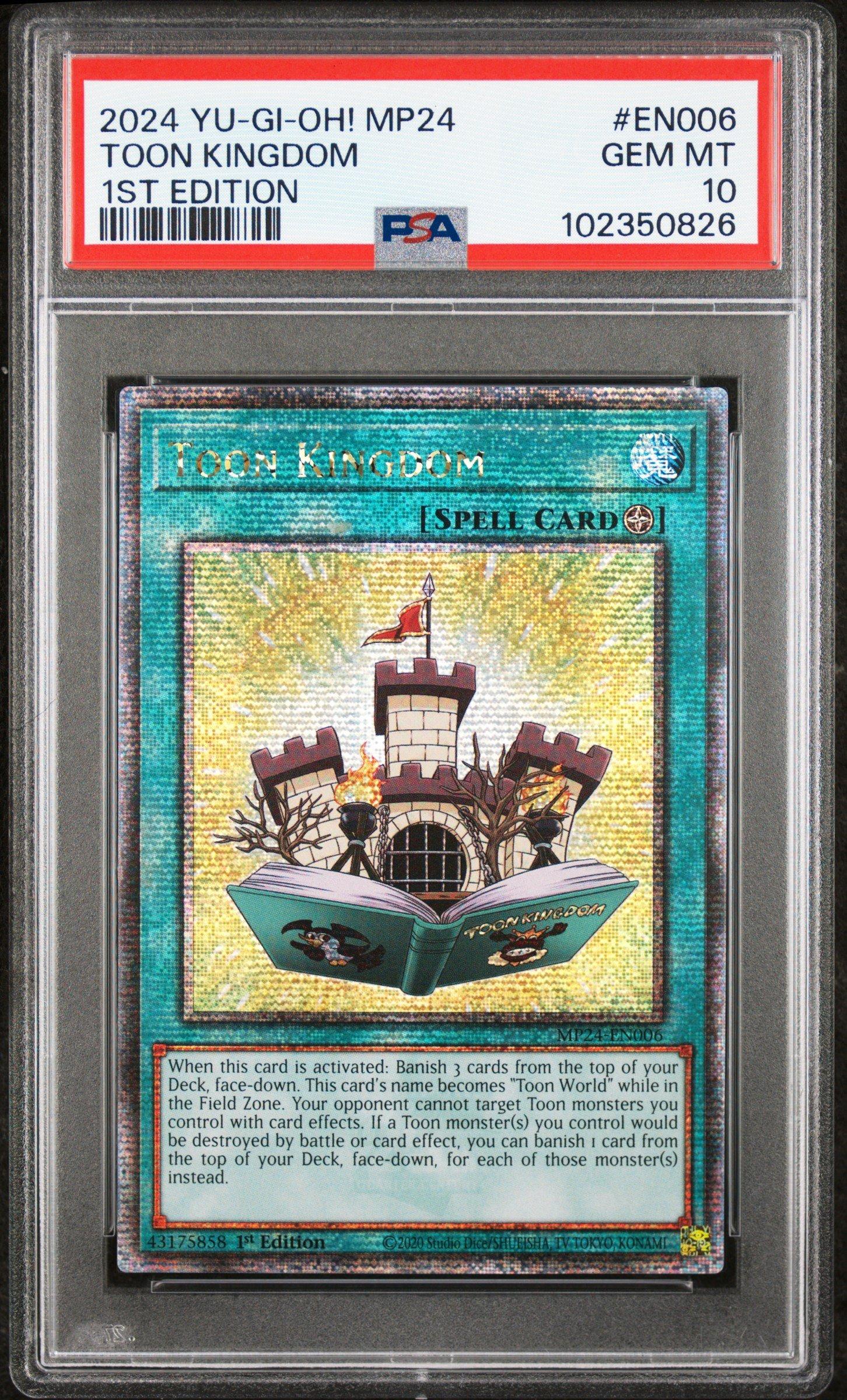 2024 Yu-gi-oh! Mp24-25th Anniversary Tin: Dueling Mirrors En006 Toon Kingdom 1st Edition PSA 10