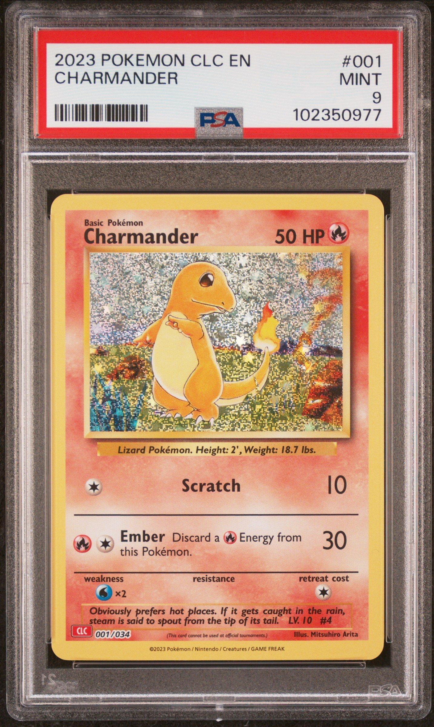 2023 Pokemon Clc-trading Card Game Classic Charizard & Ho-oh Ex Deck 001 Charmander PSA