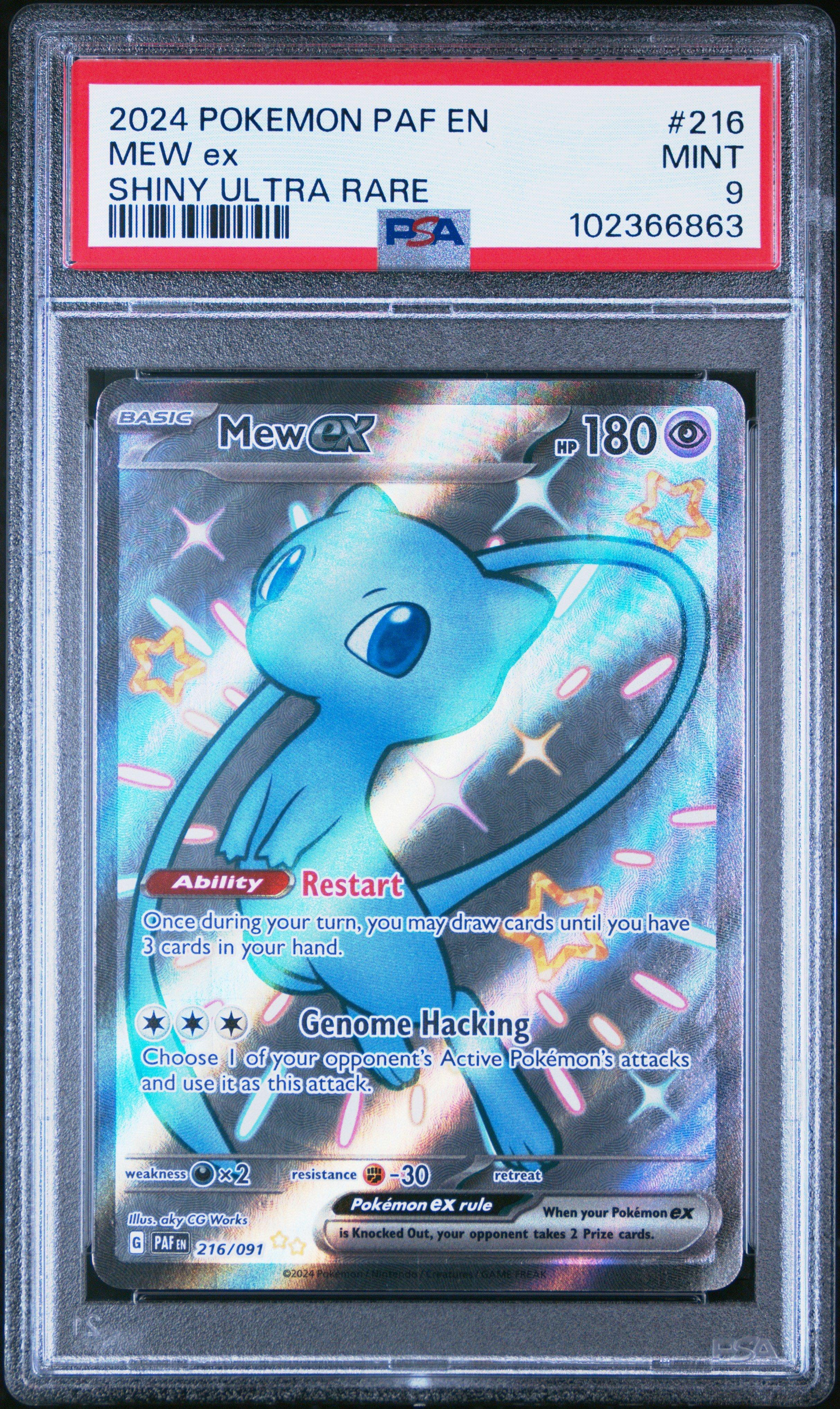 2024 Pokemon Paf En-paldean Fates 216 Mew Ex Shiny Ultra Rare PSA 9 Graded  Card | GameStop
