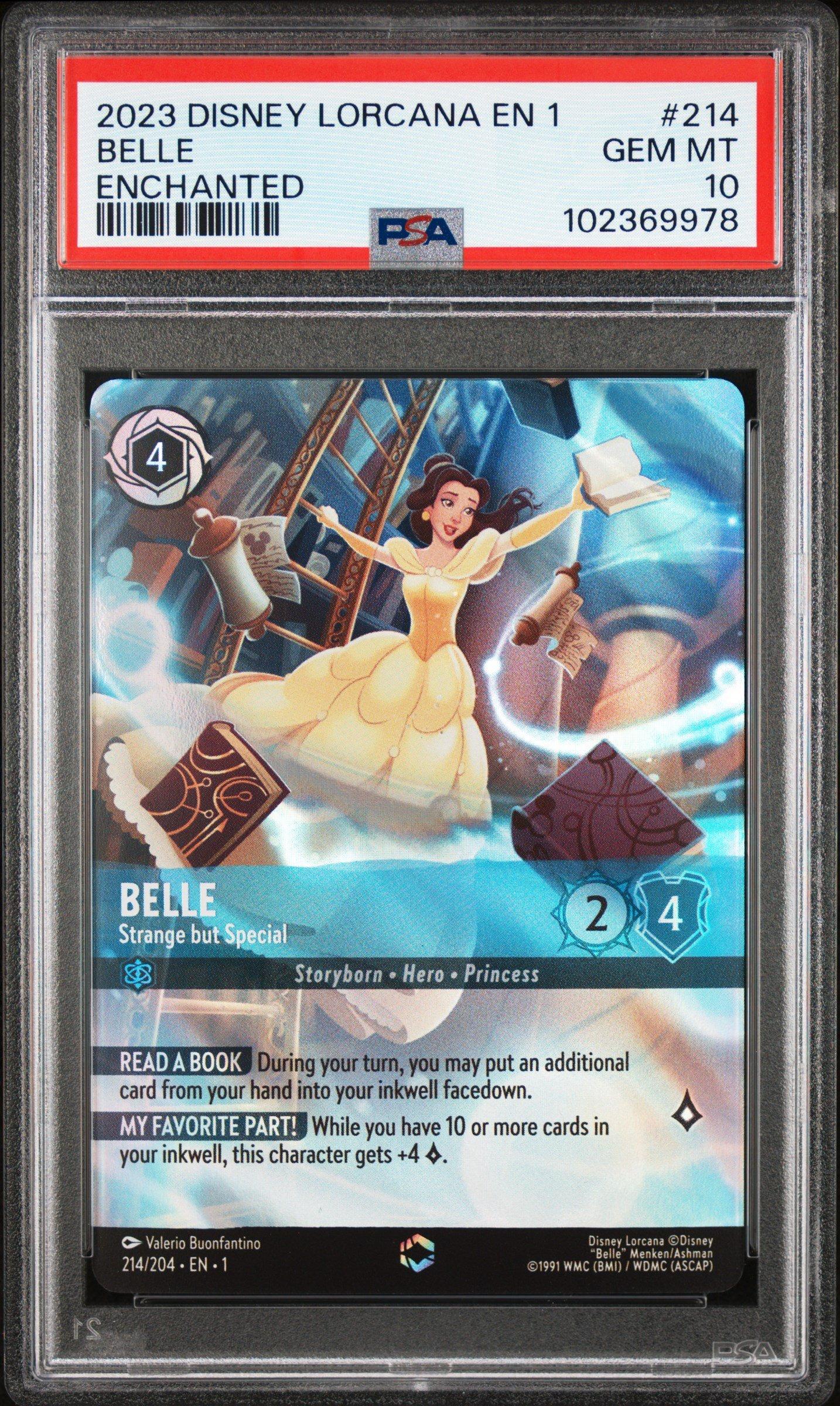 PSA10 ロルカナ ベル 2023 Disney Lorcana En 1-the First Chapter 214 Belle - Strange But