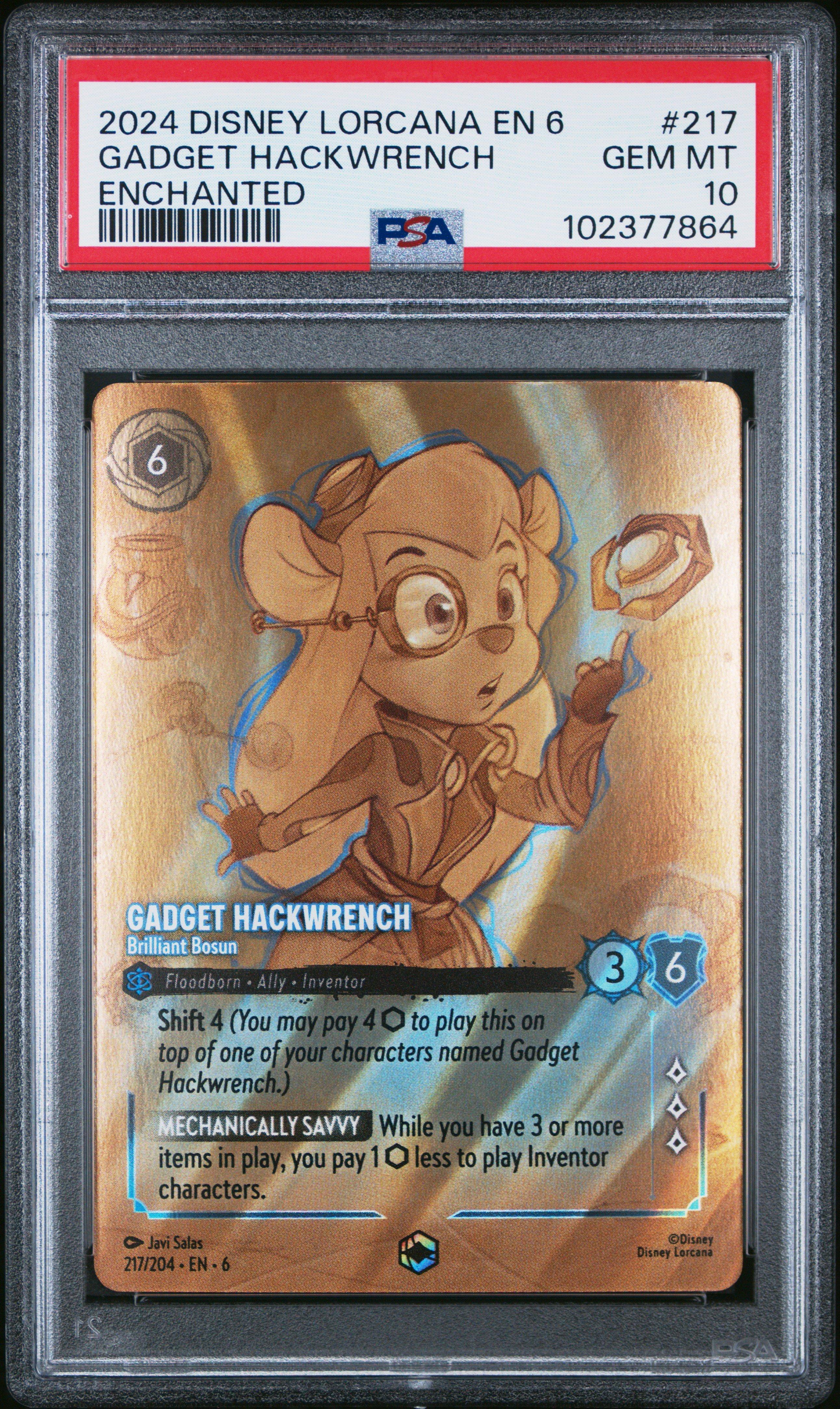 2024 Disney Lorcana En 6-azurite Sea 217 Gadget Hackwrench