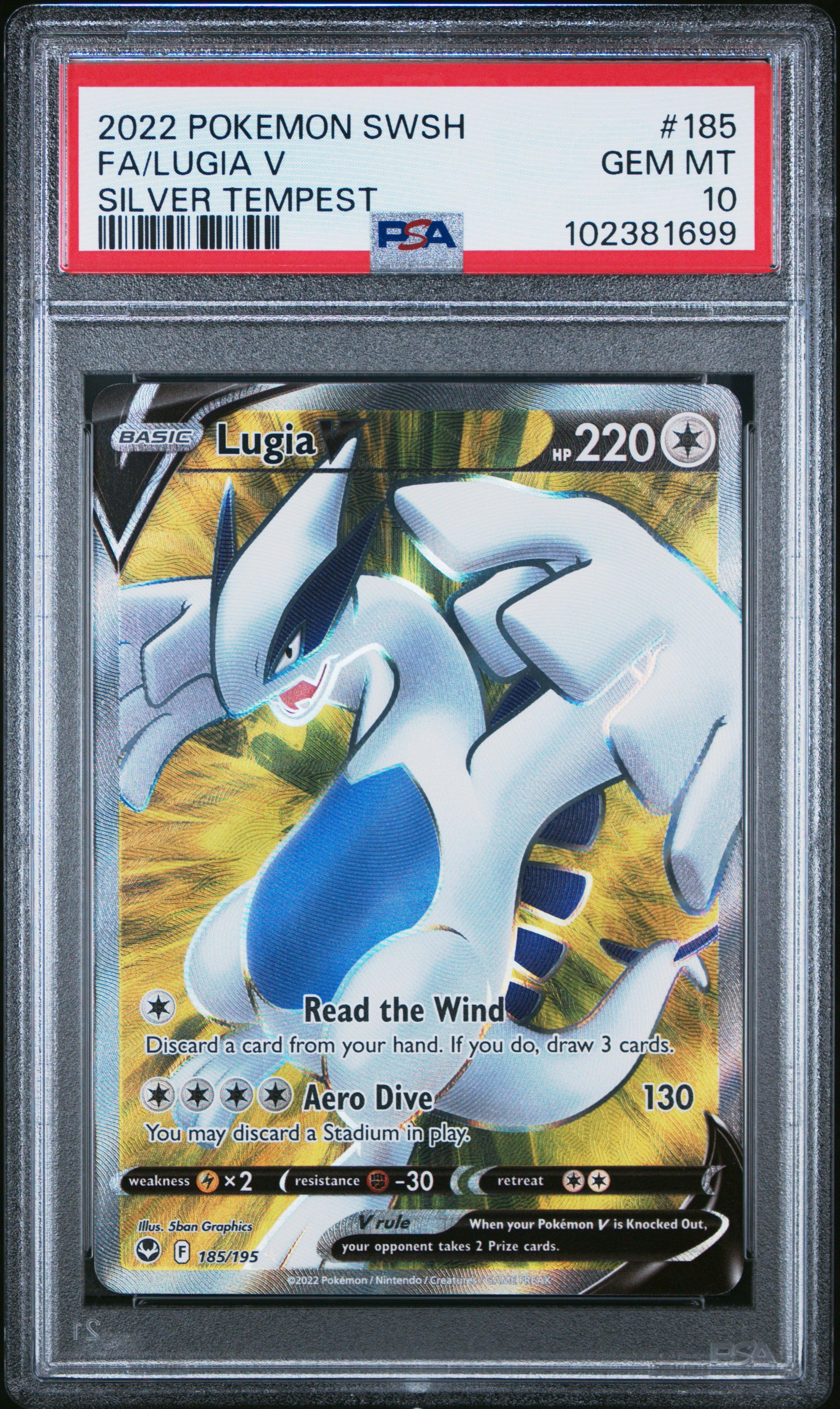 2022 Pokemon Sword & Shield Silver Tempest 185 Full Art/lugia V