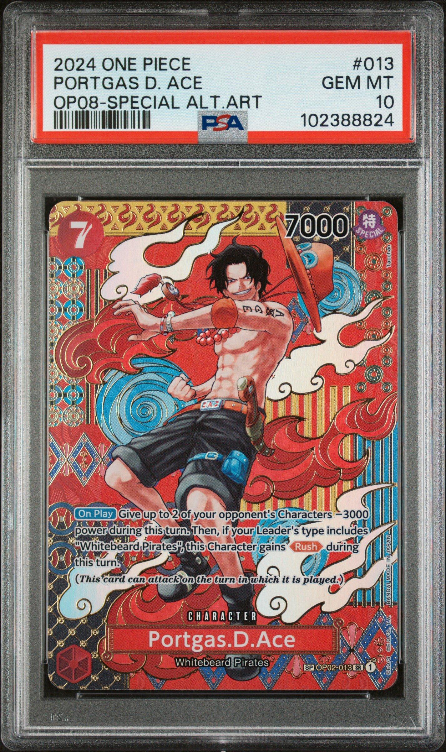 PSA10 ポートガス・D・エース OP08 スペシャルカード 2024 One Piece Op08-two Legends 013 Portgas D. Ace Special