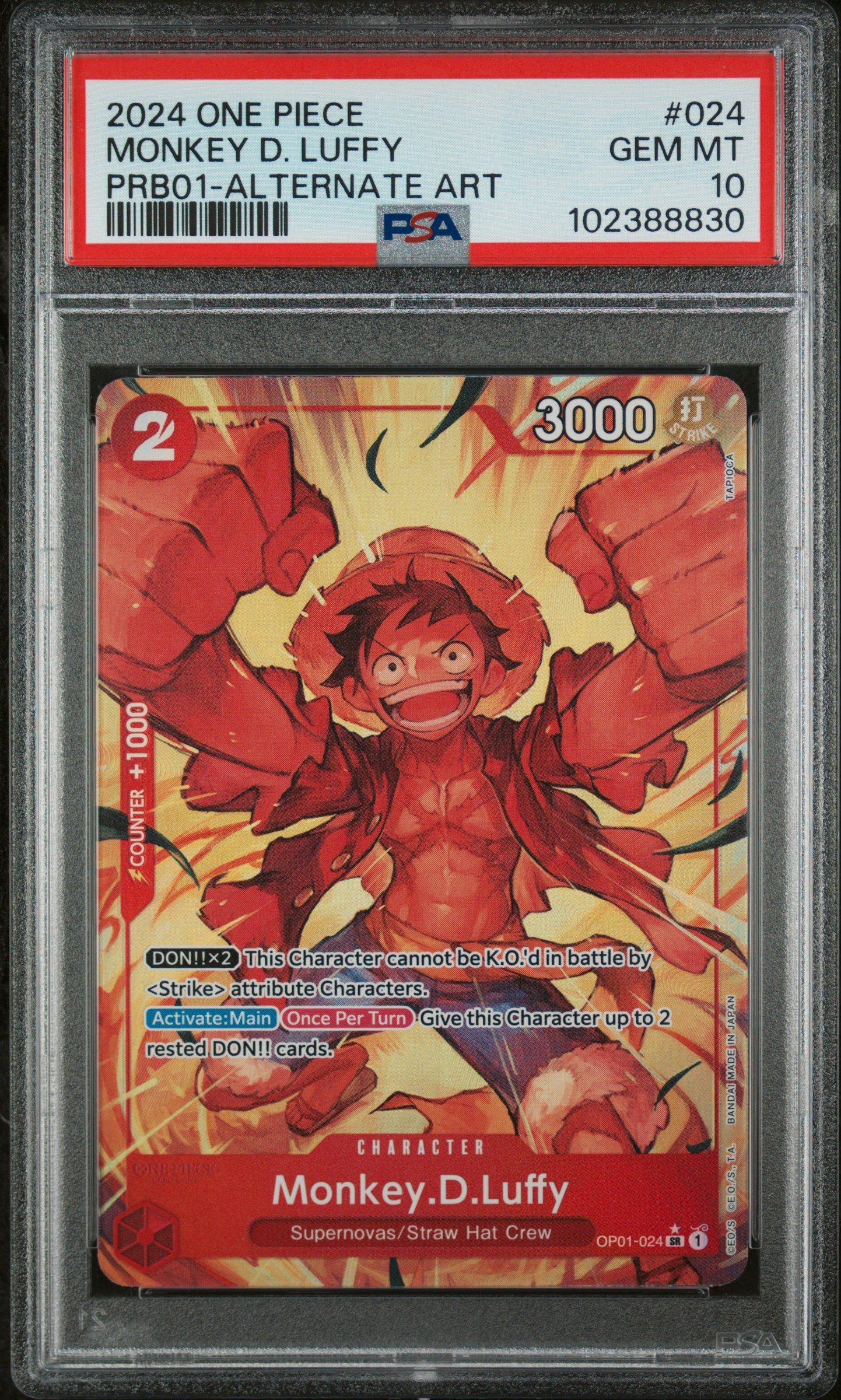 2024 One Piece Prb01-premium Booster -one Piece Card The Best- 024