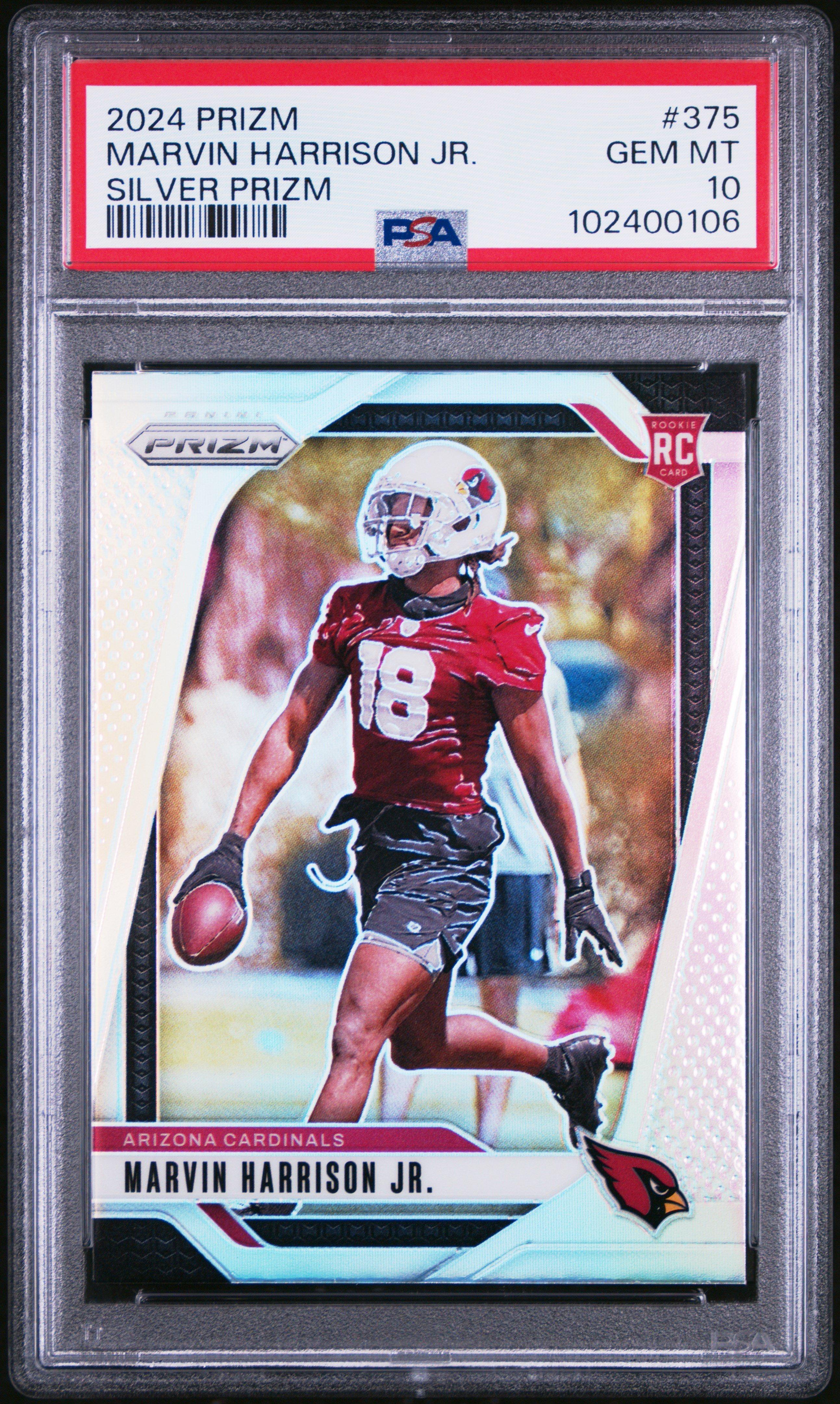 2024 Panini Prizm 375 Marvin Harrison Jr. Silver Prizm PSA