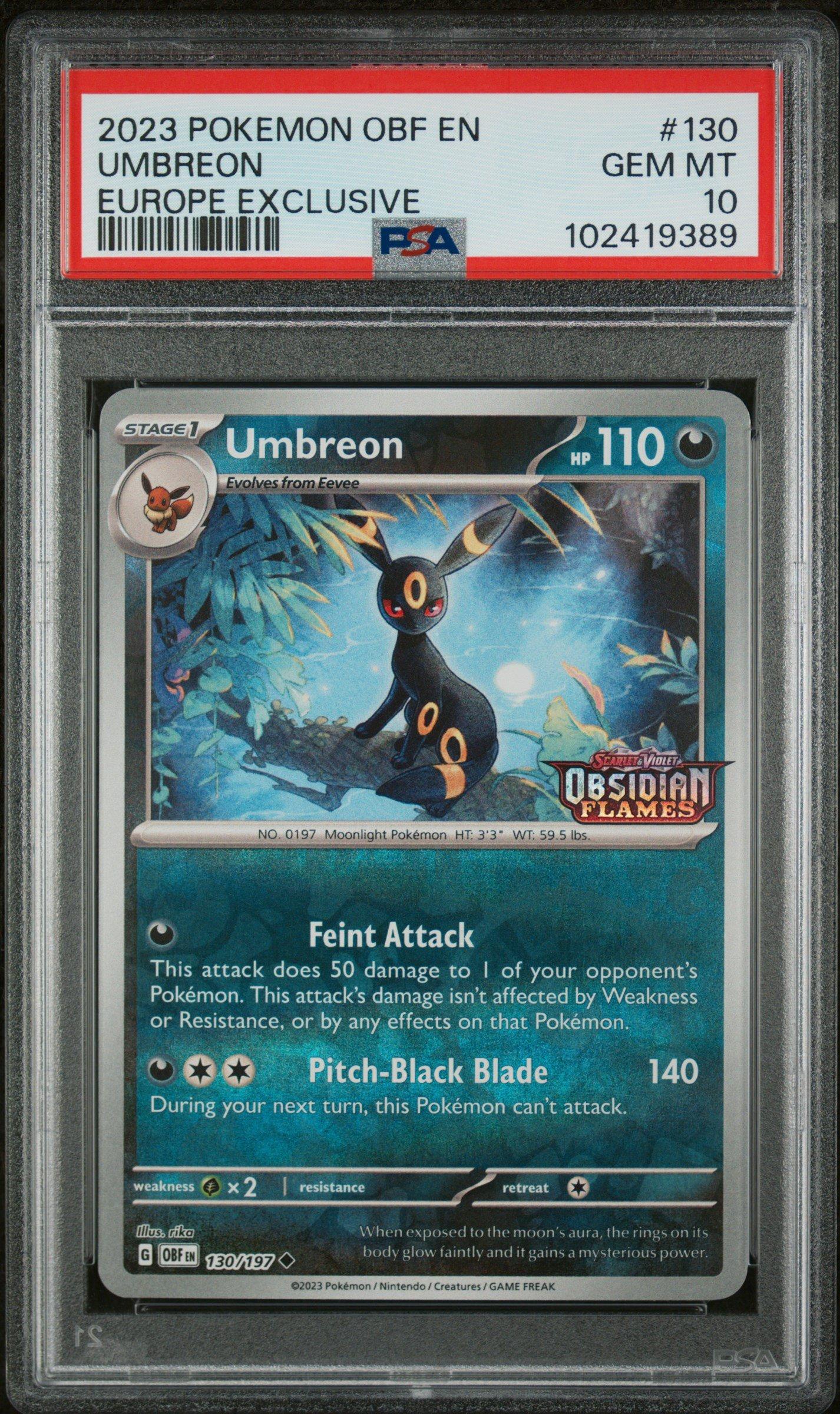 2023 Pokemon Obf En-obsidian Flames 130 Umbreon Europe Exclusive