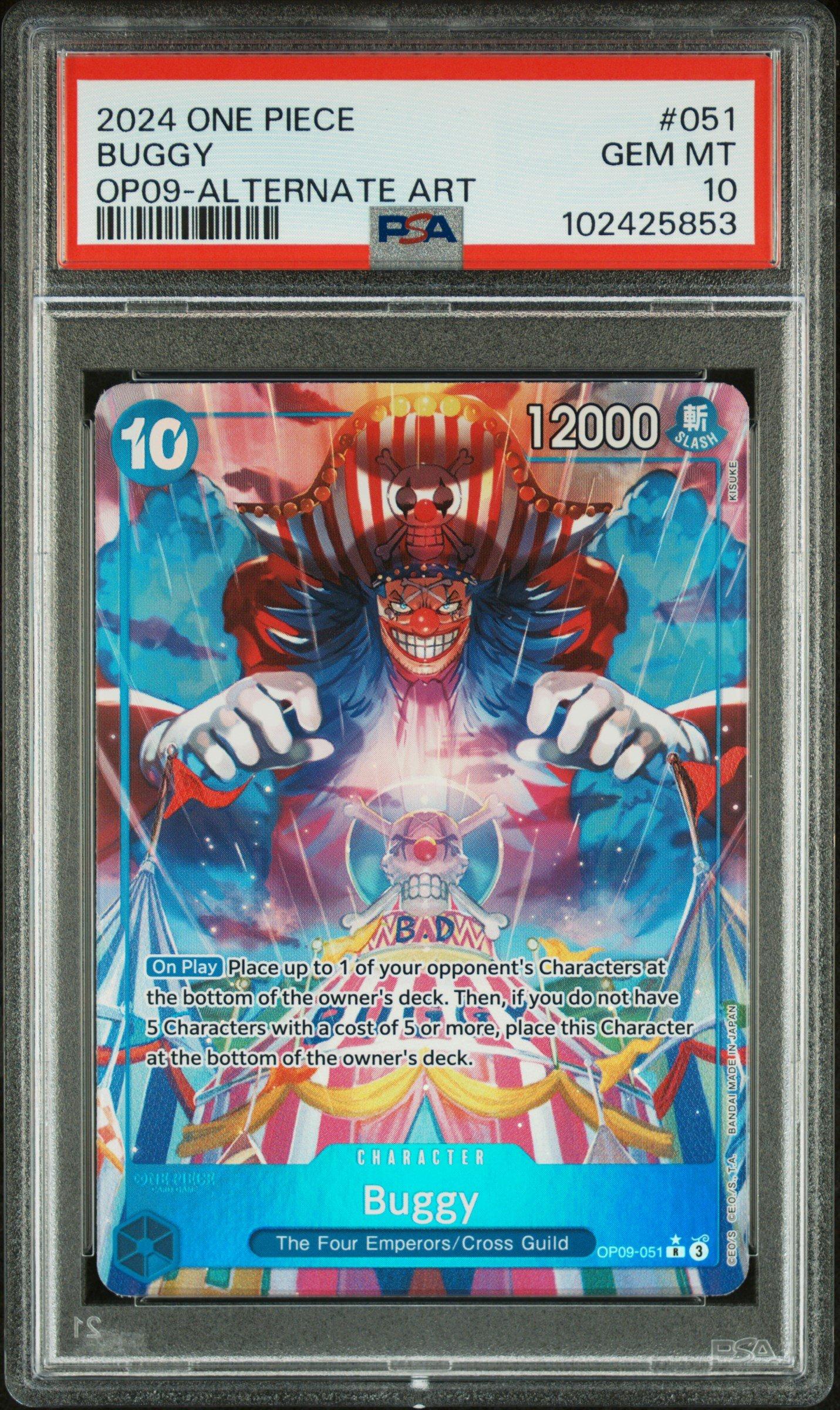 2024 One Piece Op09-emperors In The New World Buggy Alternate Art PSA