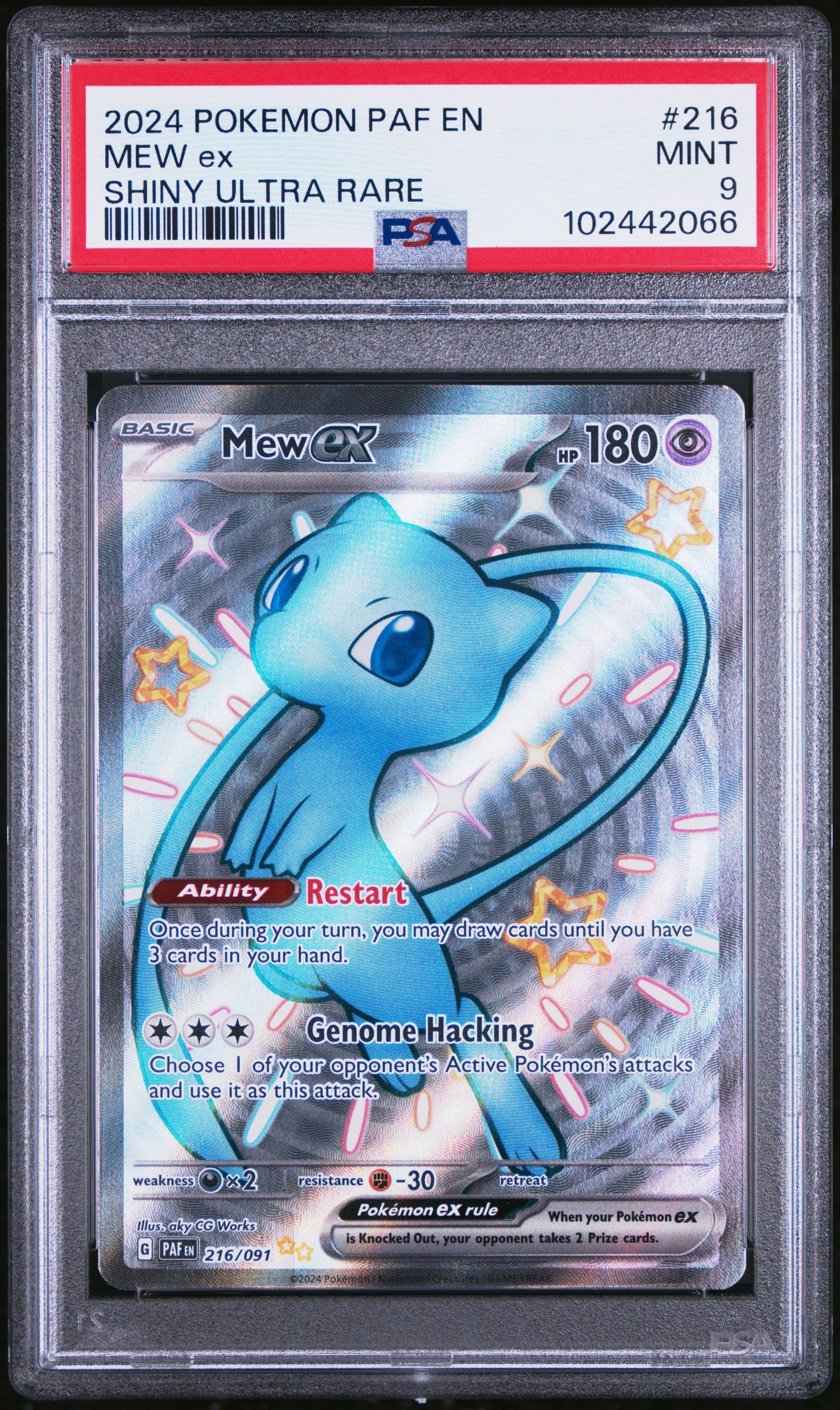 pokemon shiny mew card Mew EX 2023 Pokemon Japanese Shiny Treasure Super Rare #327 CGC Authenticated Pristine 10 Card main image 0