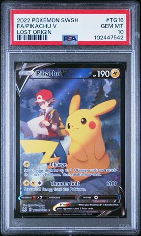 2022 Pokemon Sword & Shield Lost Origin Tg16 Full Art/pikachu V
