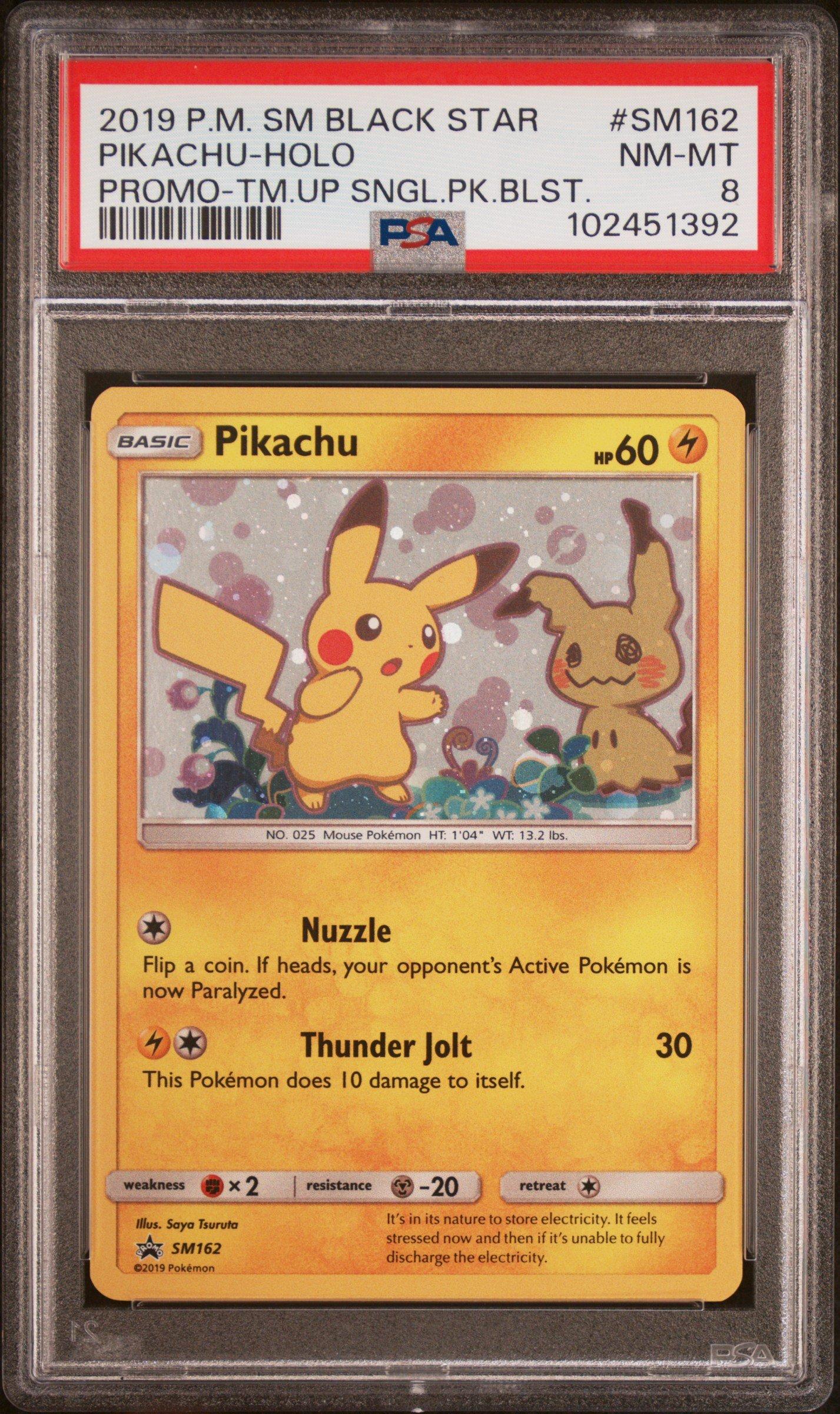 2019 Pokemon Sm Black Star Promo Sm162 Pikachu-holo Team Up Single