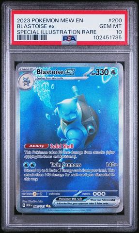 2023 Pokemon Mew En-151 200 Blastoise Ex Special Illustration Rare