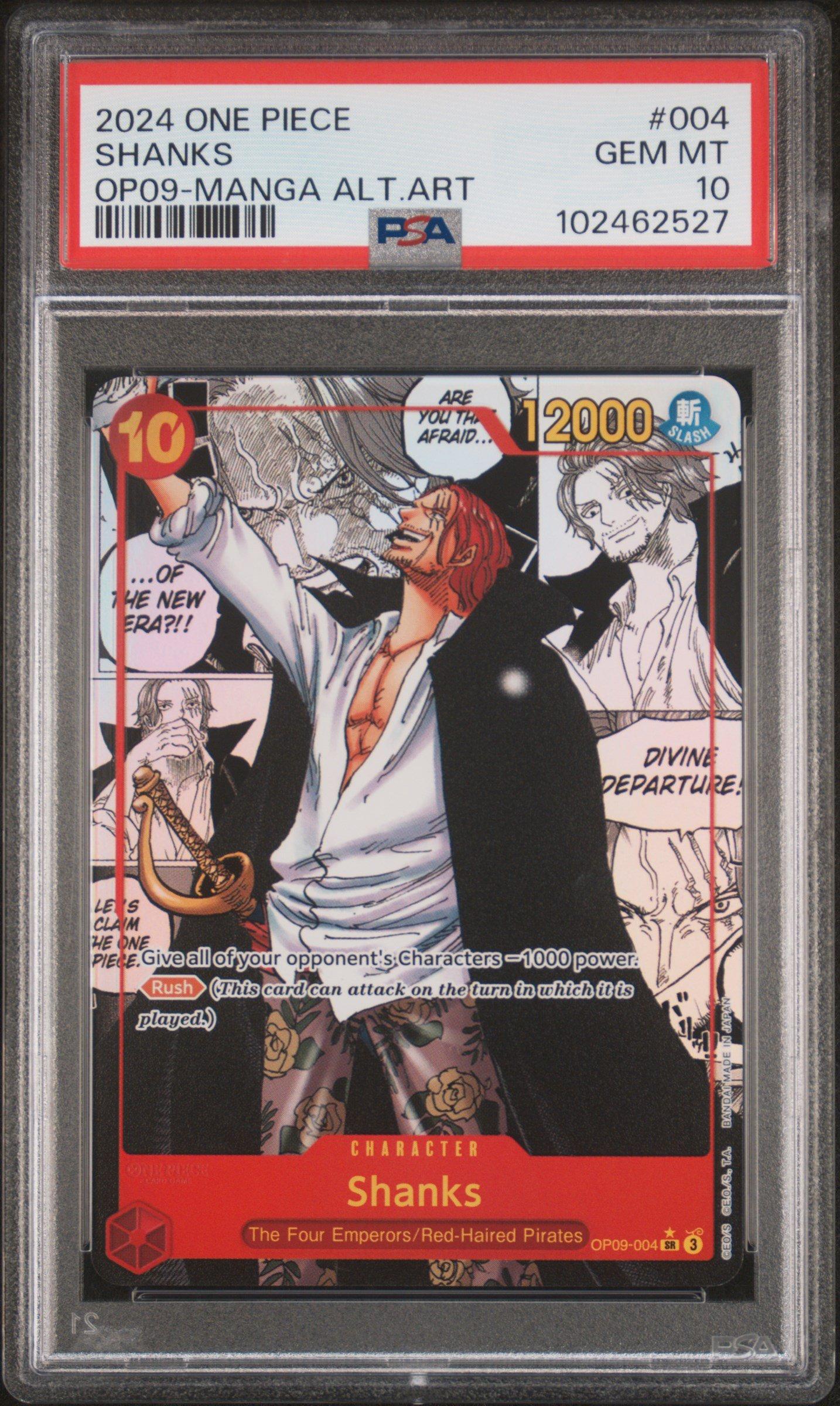 Shanks OP09-004 Manga Alt Art Emperors in the New World ONE
