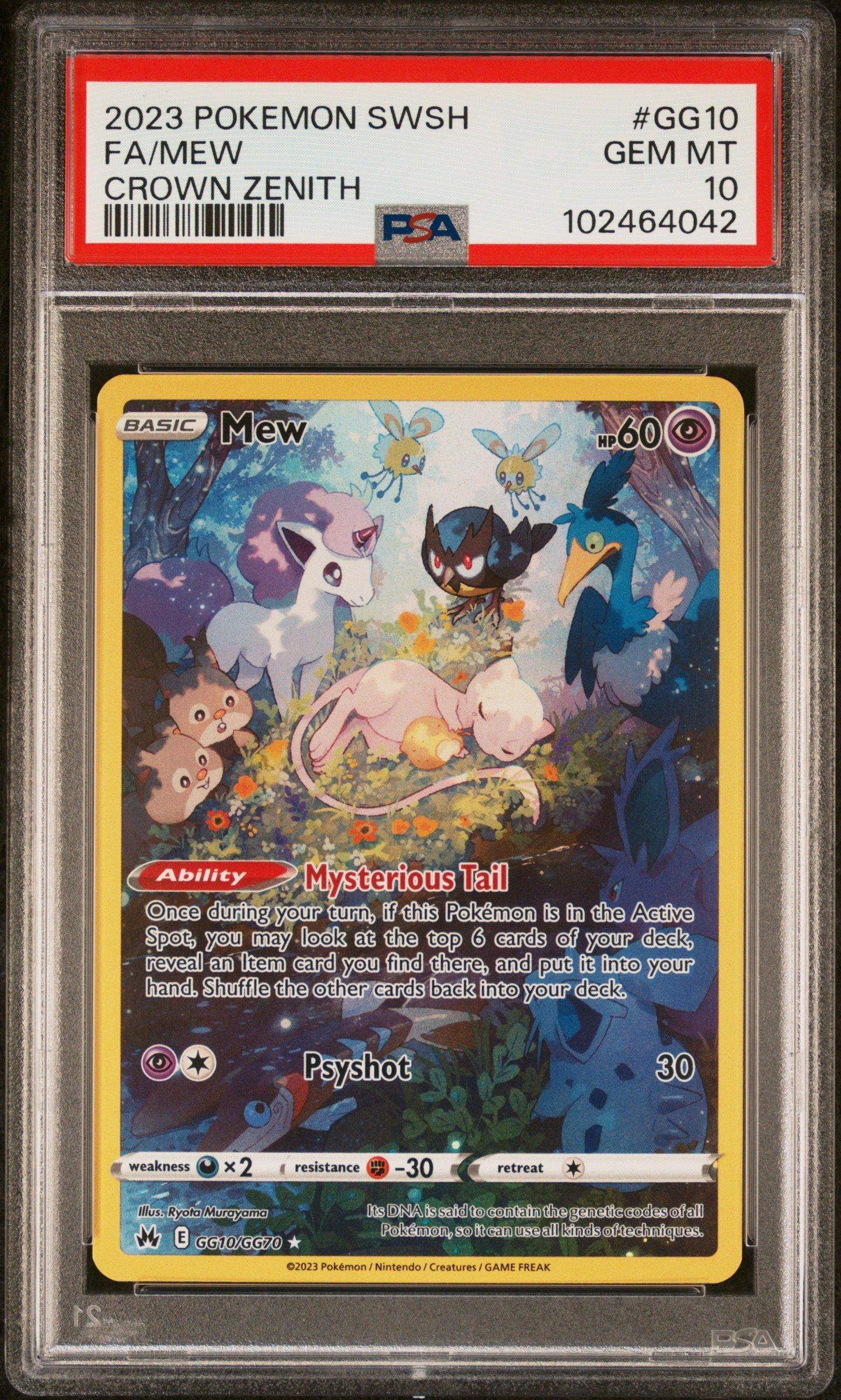 2023 Pokemon Sword And Shield Crown Zenith Gg10 Full Art/mew PSA