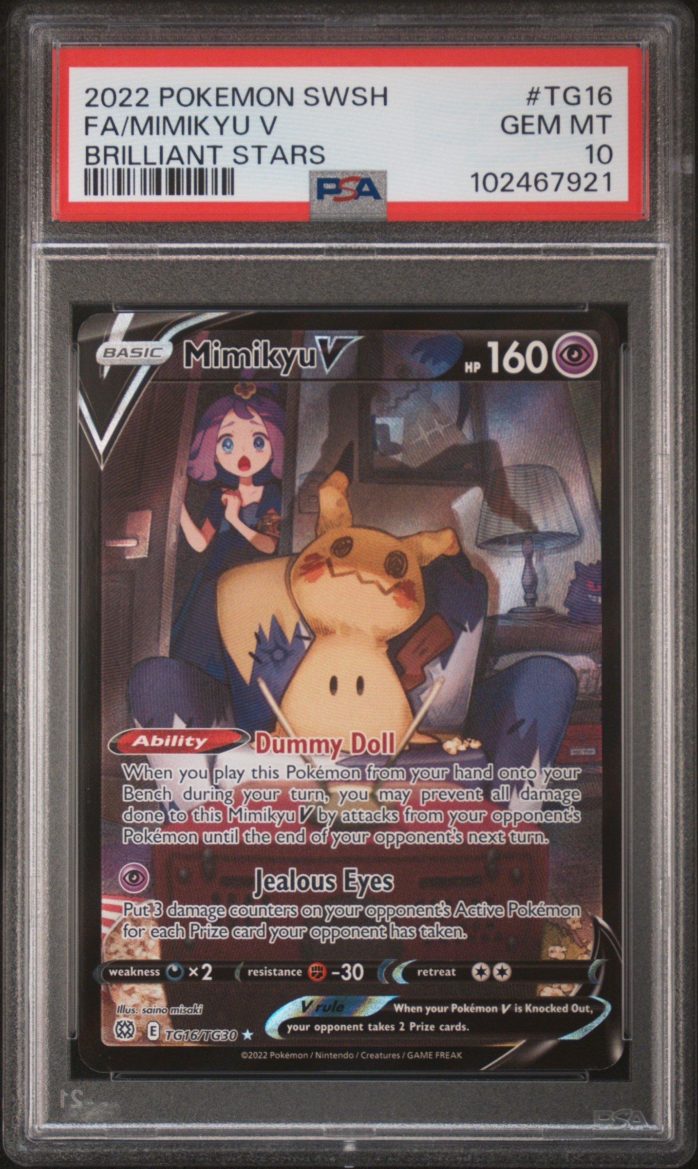 2022 Pokemon Sword & Shield Brilliant Stars Tg16 Full Art/mimikyu