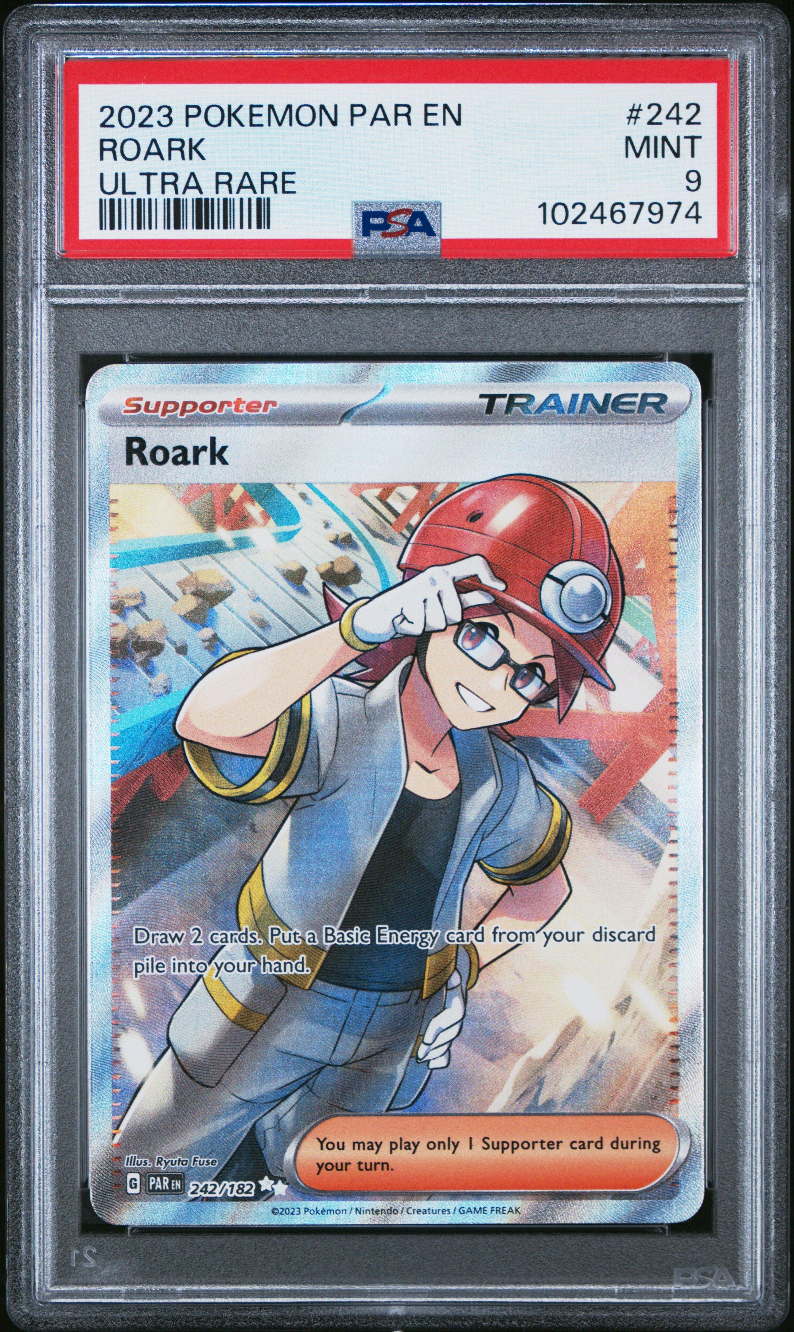 2023 Pokemon Par En-paradox Rift 242 Roark Ultra Rare PSA