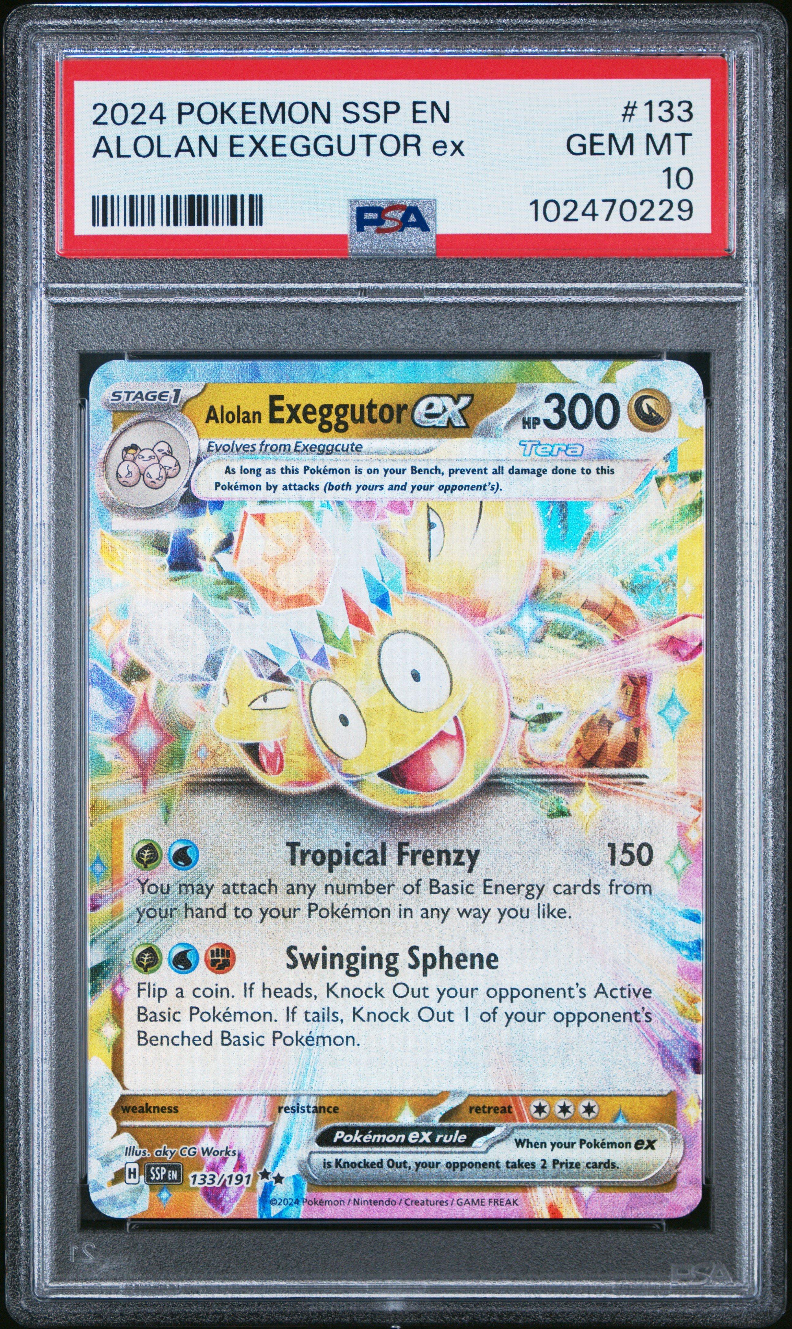 alolan exeggutor ex pokemon card Rufflet Reverse Holo 2022 Sword & Shield main image 0