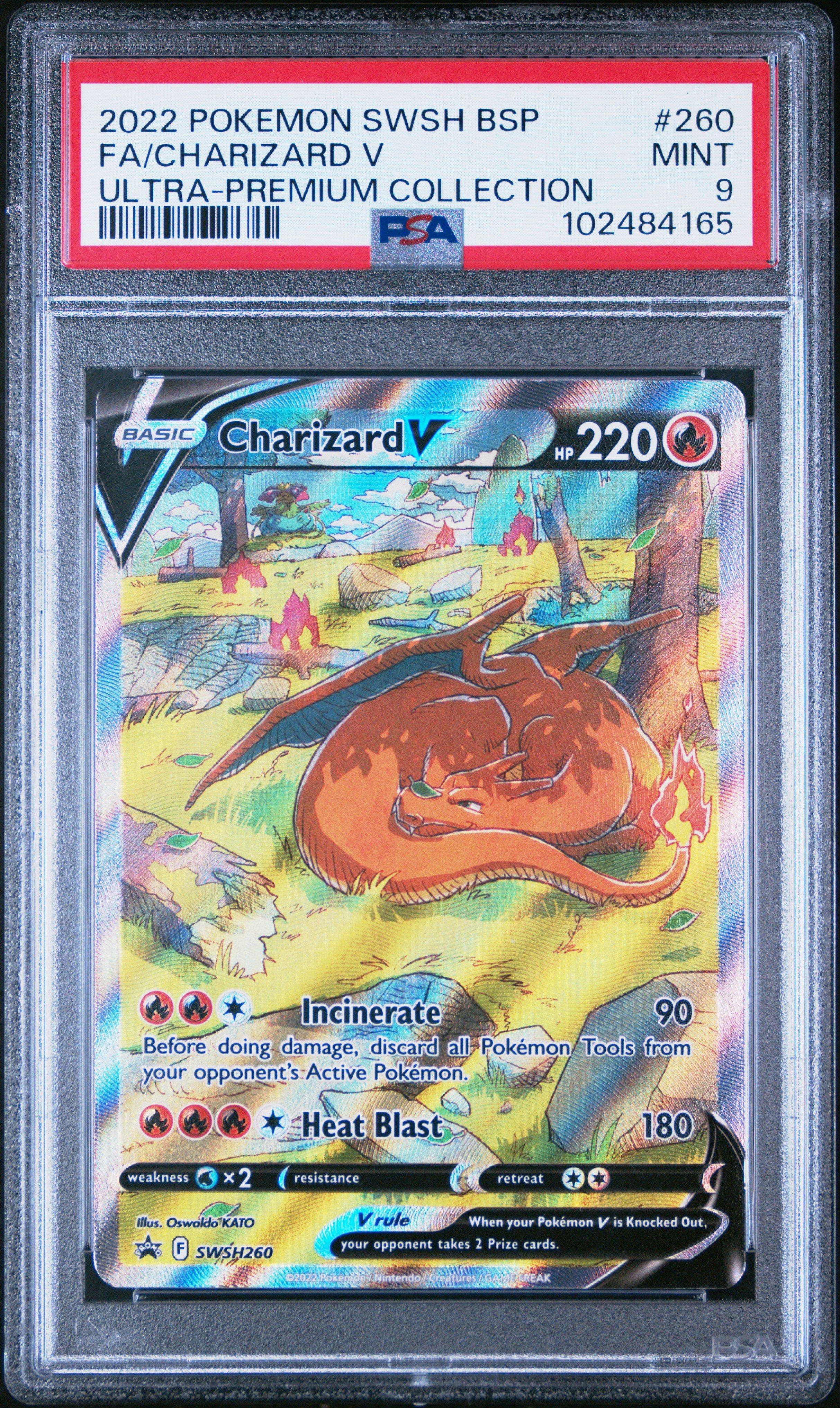 2022 Pokemon Swsh Black Star Promo 260 Full Art/charizard V Sword