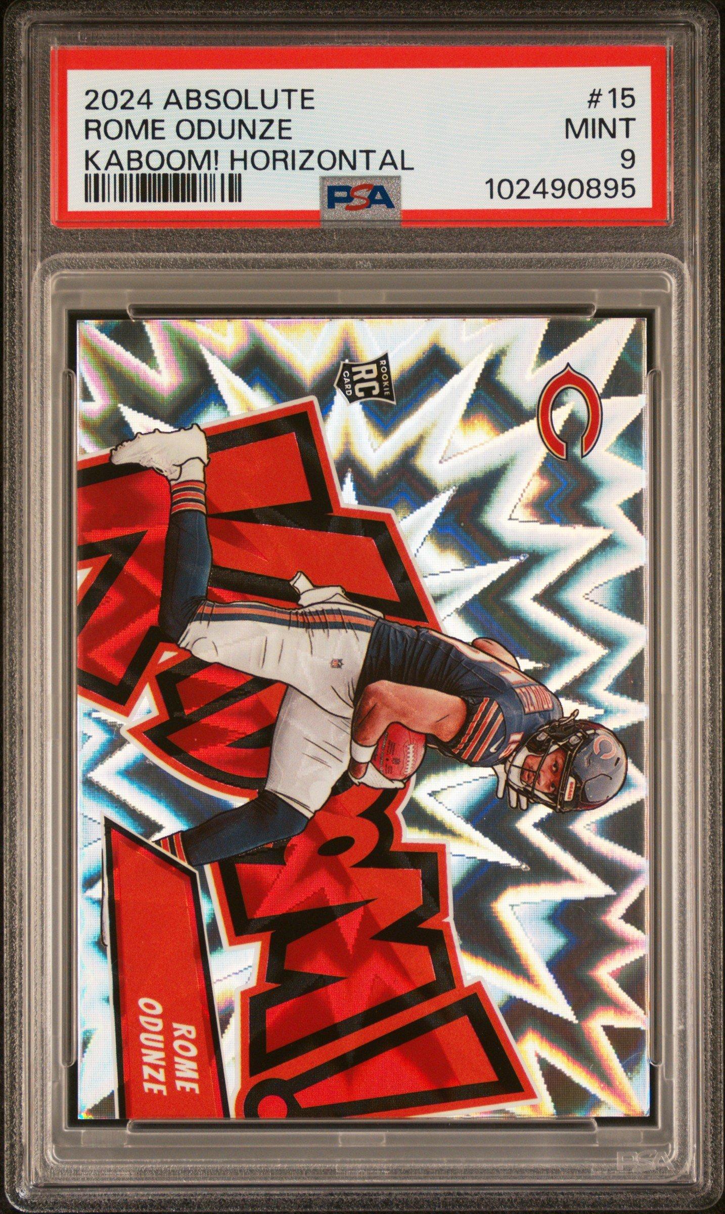 2024 Panini Absolute Kaboom! Horizontal 15 Rome Odunze PSA 9 Graded Card |  GameStop