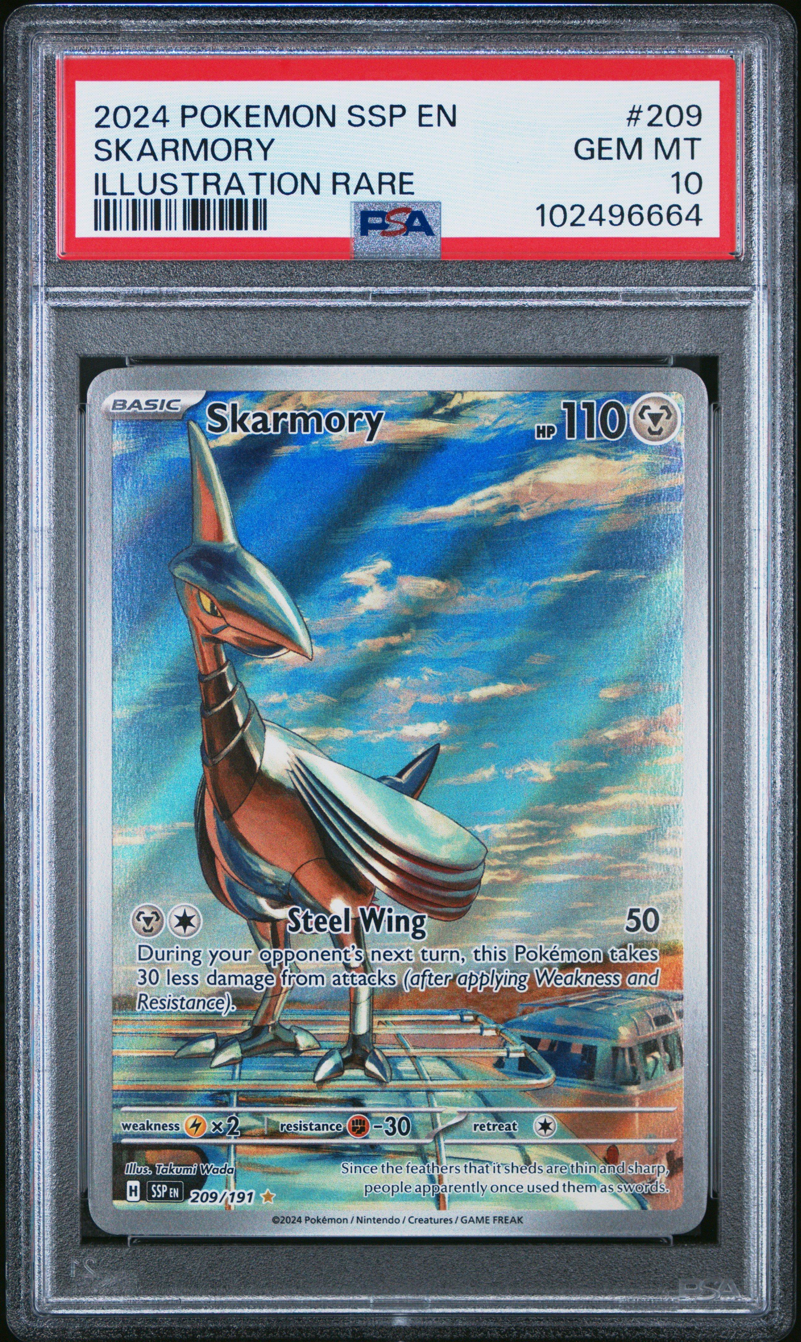 2024 Pokemon Ssp En-surging Sparks 209 Skarmory Illustration Rare