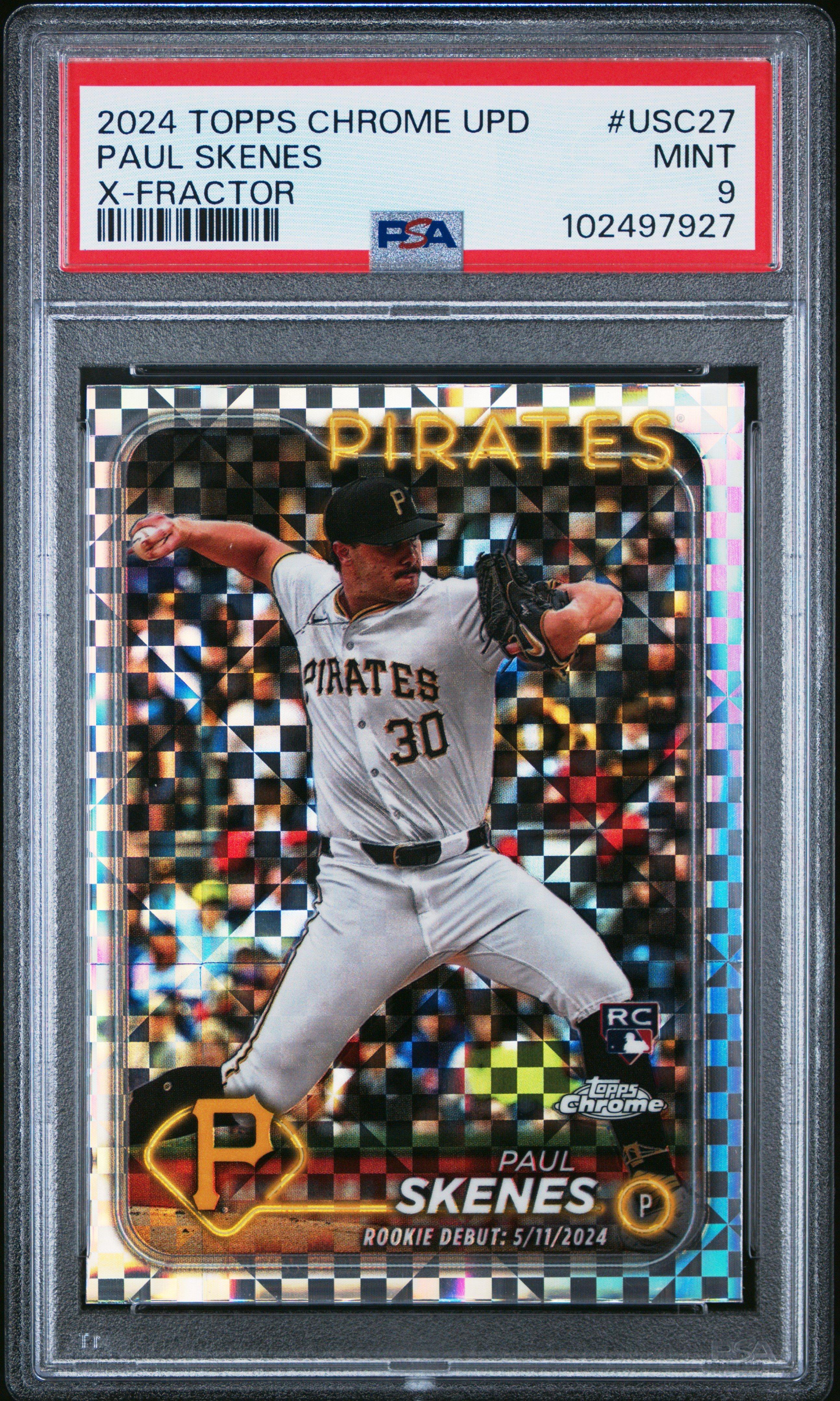 2024 Topps Chrome Update Usc27 Paul Skenes X-fractor PSA