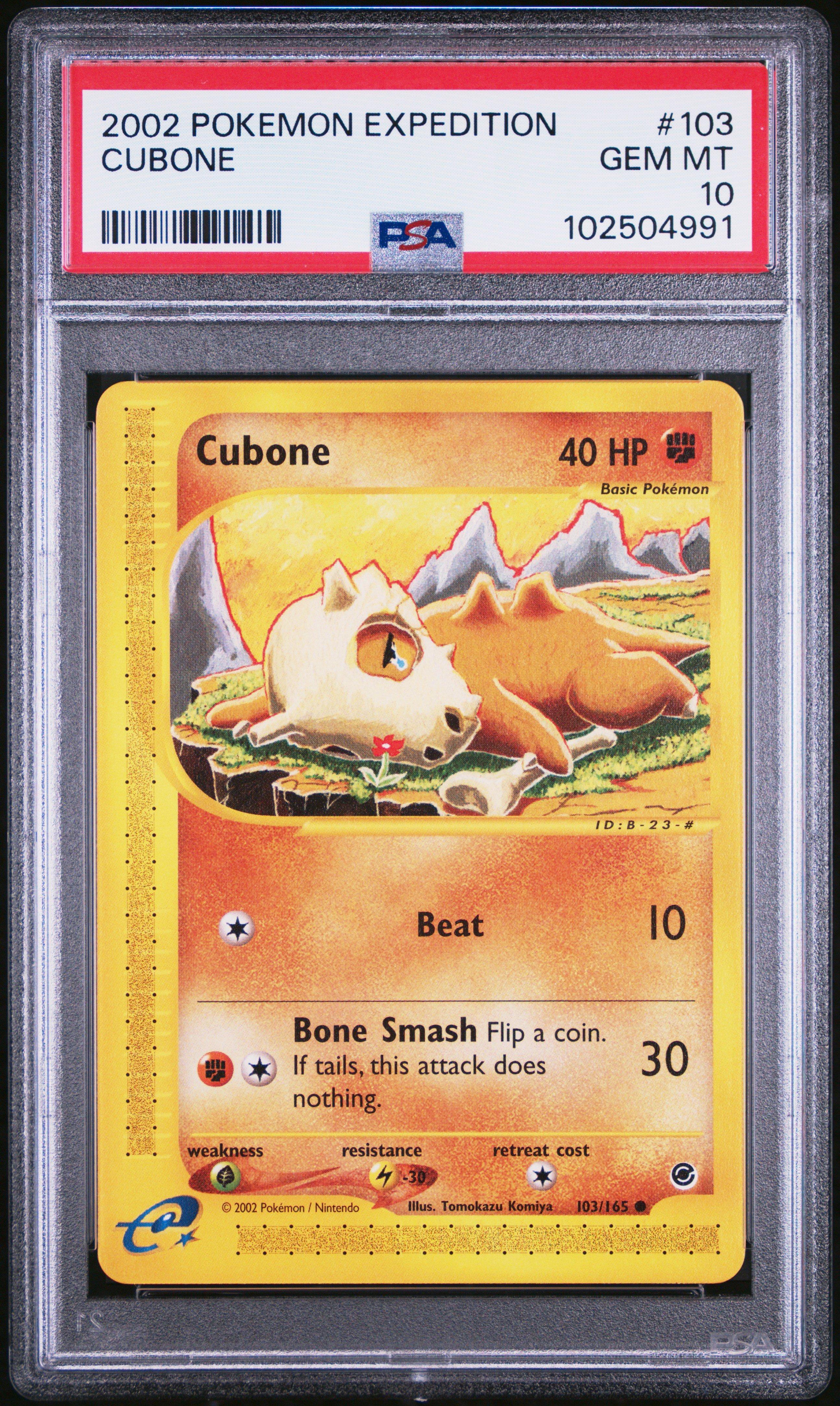 2002 Pokemon Expedition 103 Cubone PSA 10 Graded Card | GameStop