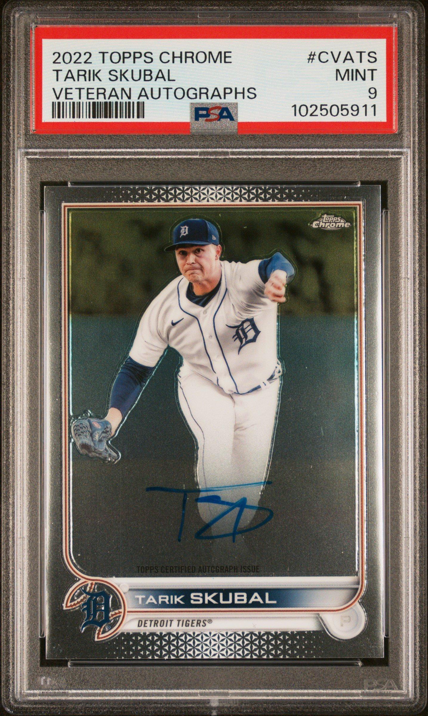 2022 Topps Chrome Veteran Autographs Cvats Tarik Skubal PSA 9