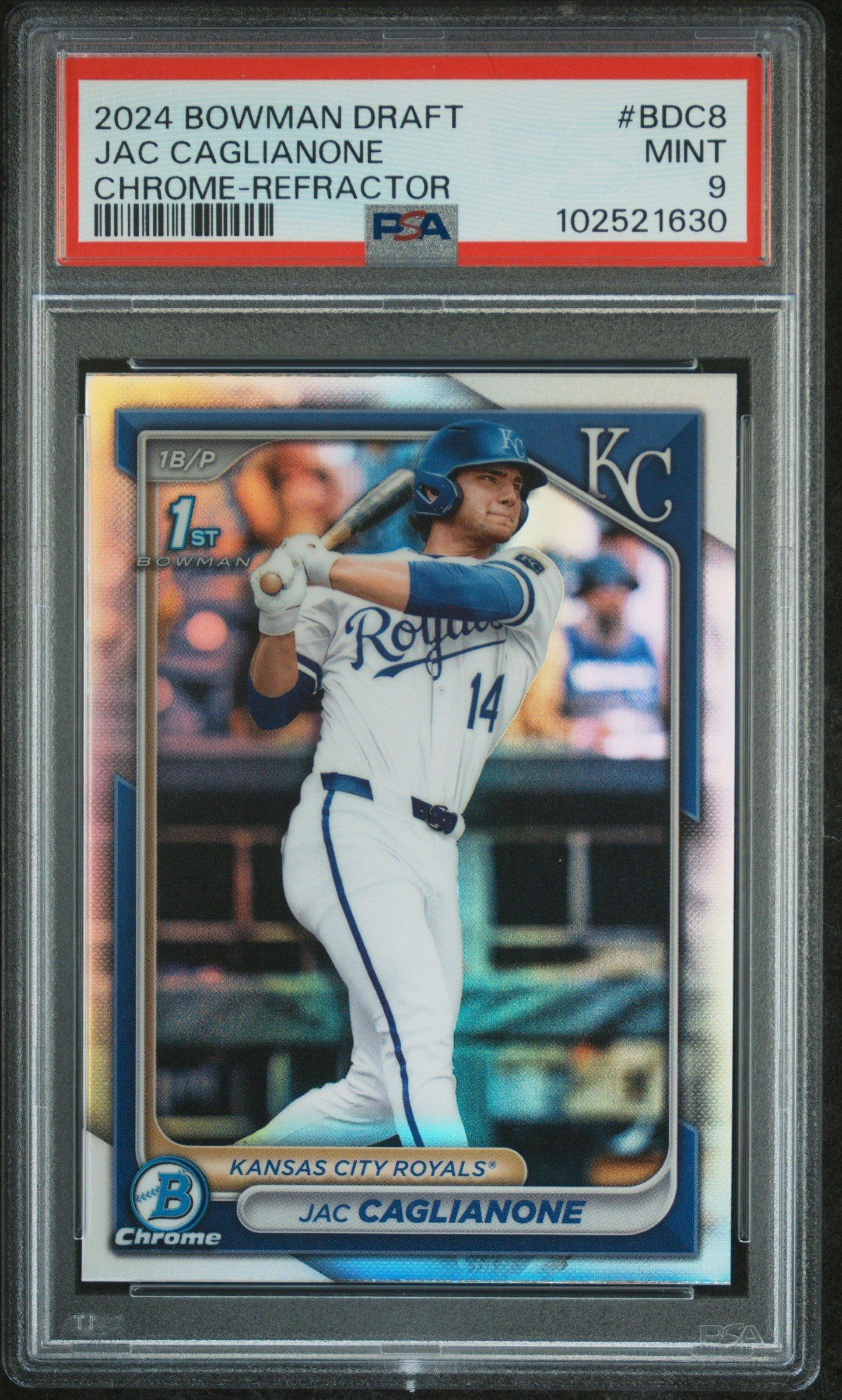 2024 Bowman Draft Bdc8 Jac Caglianone Chrome-refractor PSA