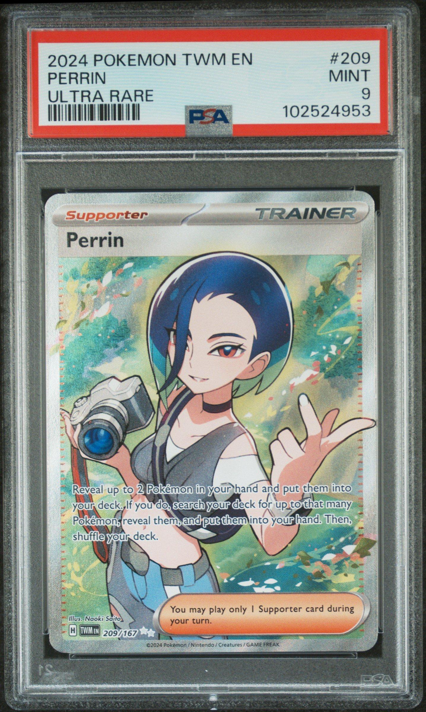 2024 Pokemon Twm En-twilight Masquerade 209 Perrin Ultra Rare PSA