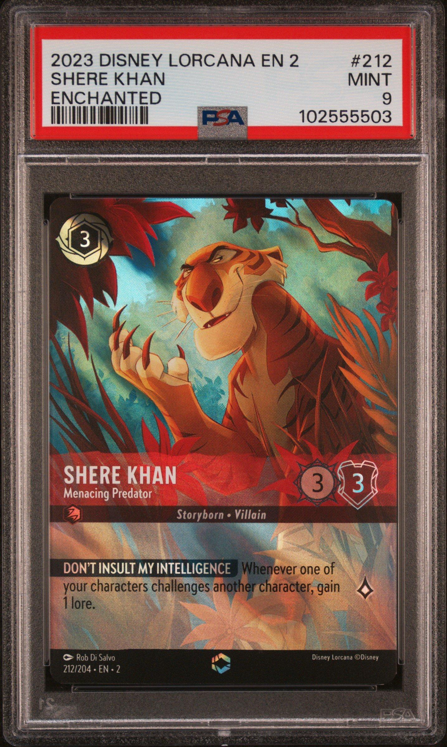 2023 Disney Lorcana En 2-rise Of The Floodborn 212 Shere Khan - Menacing  Predator Enchanted PSA 9 Graded Card | GameStop