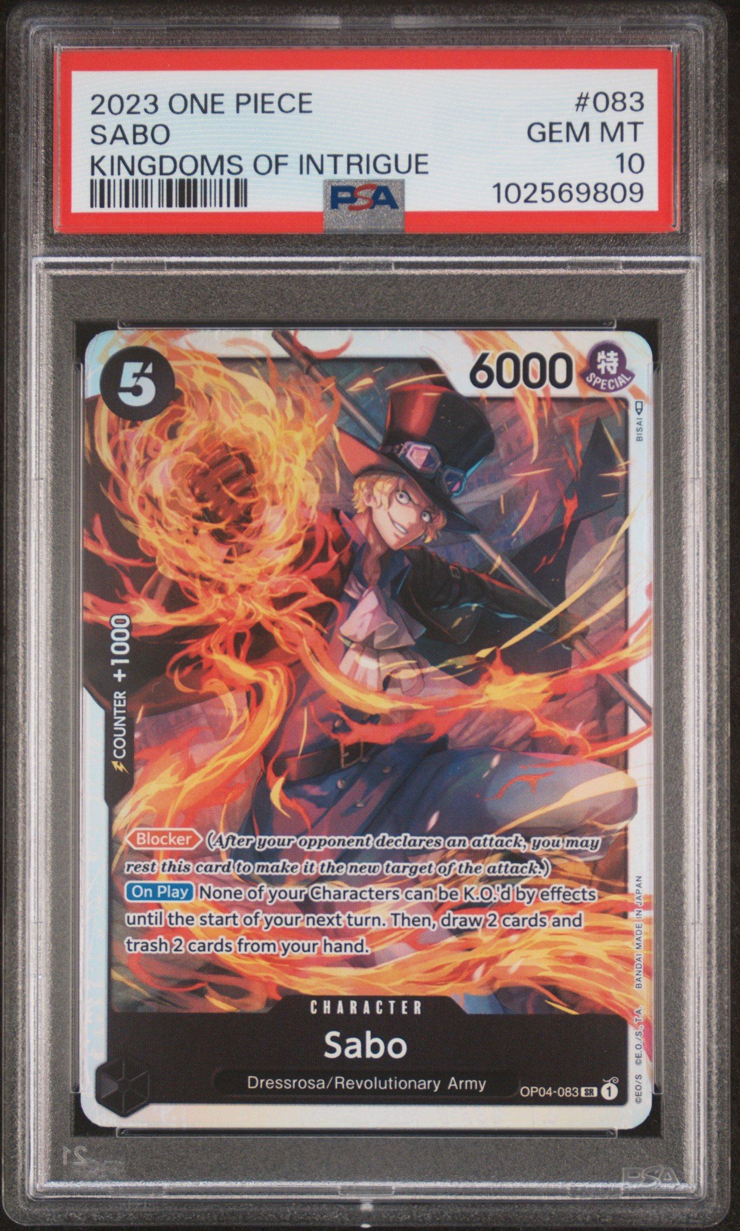 2023 One Piece Op04-kingdoms Of Intrigue 083 Sabo PSA 10 | GameStop