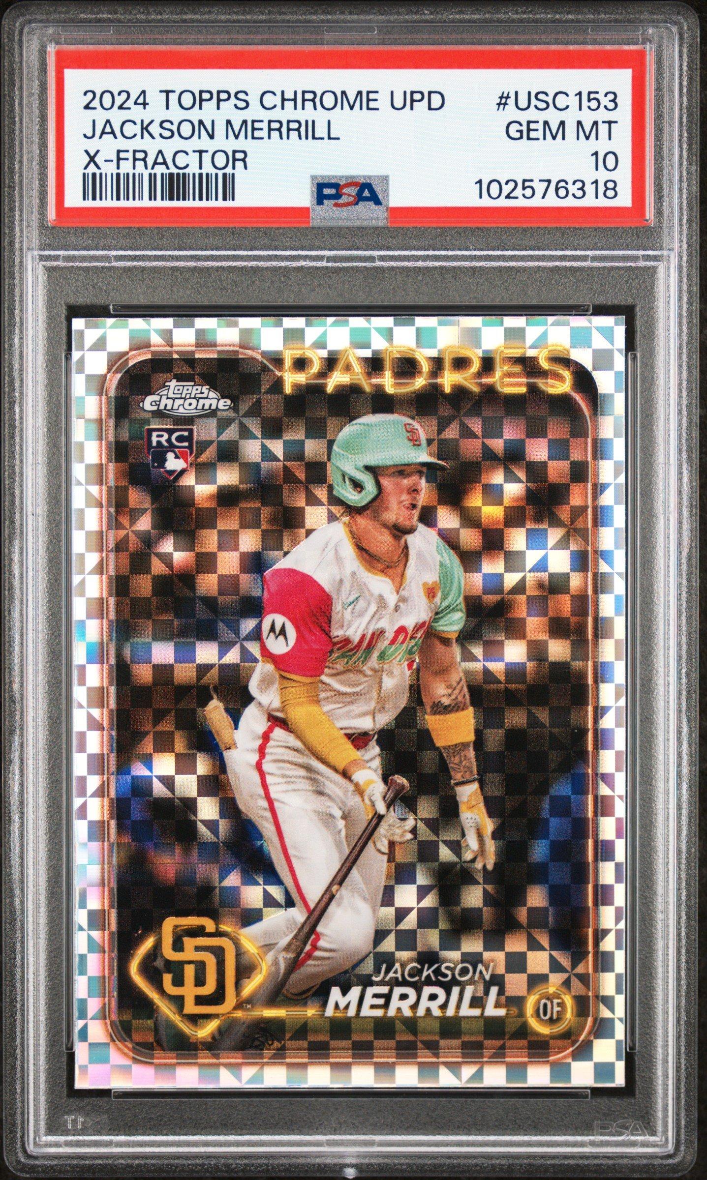 2024 Topps Chrome Update Usc153 Jackson Merrill X-fractor PSA 10