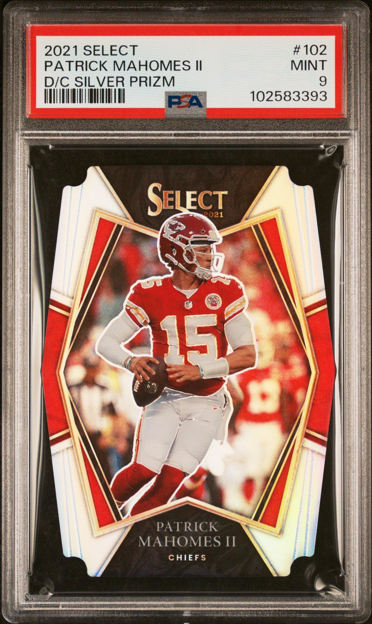 2021 Panini Select 102 Patrick Mahomes Ii Die-cut Silver Prizm PSA 9