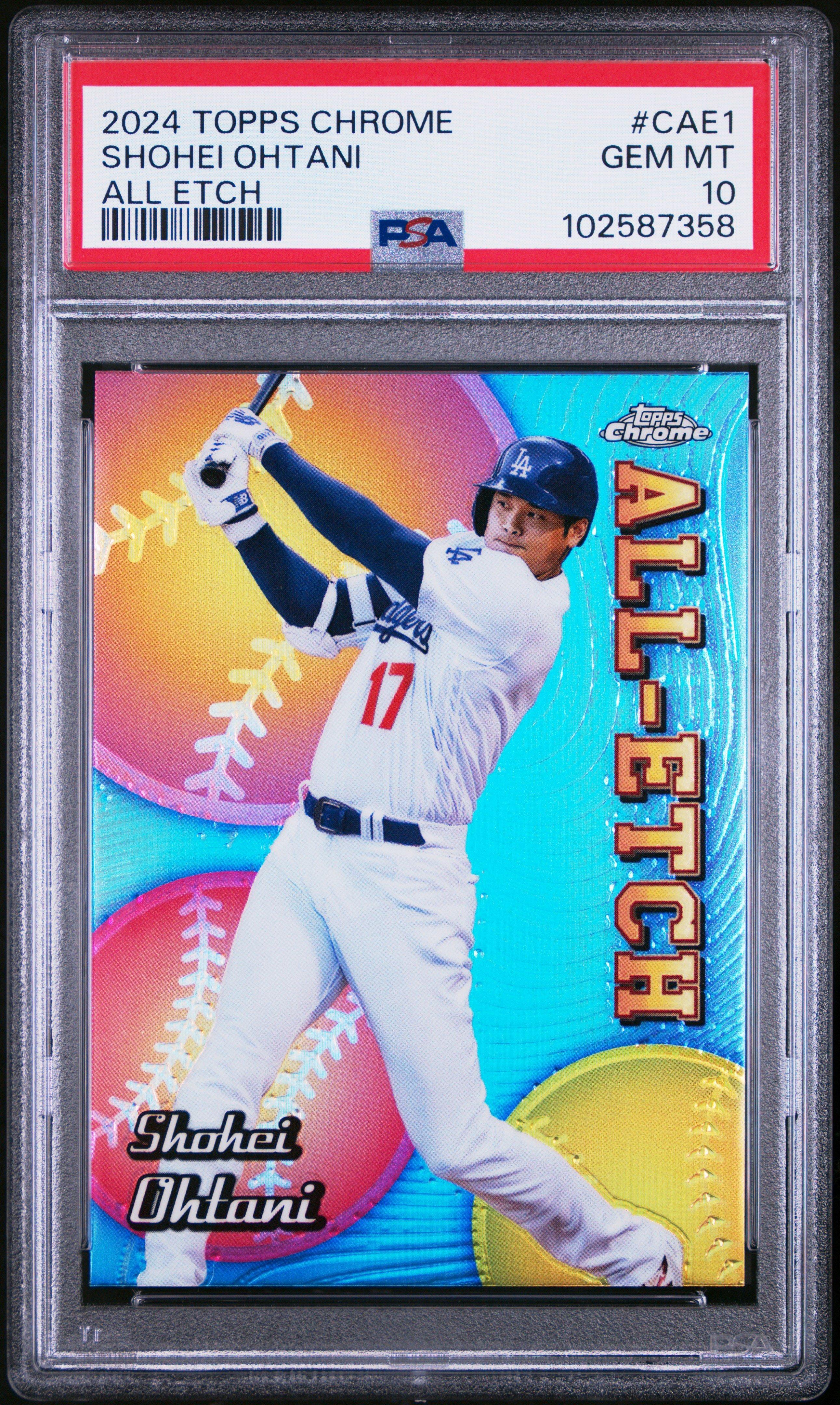 2024 Topps Chrome Chrome All Etch Cae1 Shohei Ohtani PSA 10