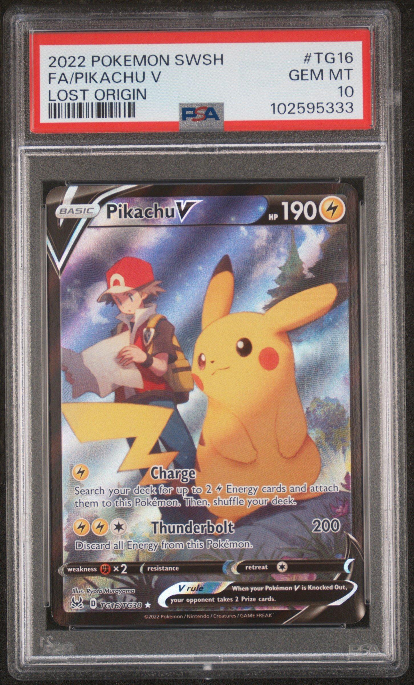 2022 Pokemon Sword & Shield Lost Origin Tg16 Full Art/pikachu V