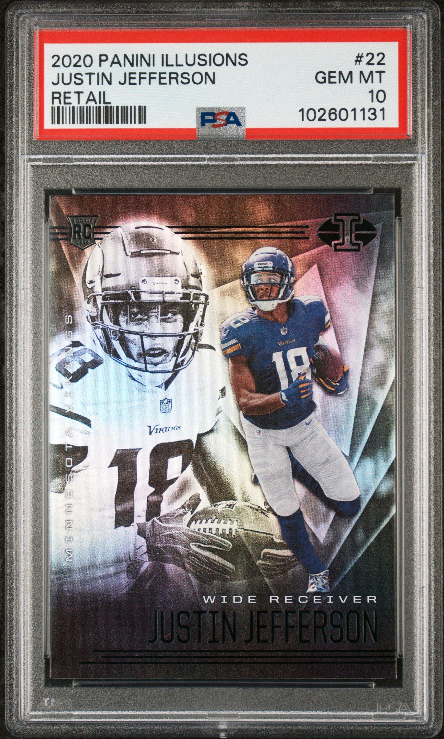 2020 Panini Illusions 22 Justin Jefferson Retail PSA 10