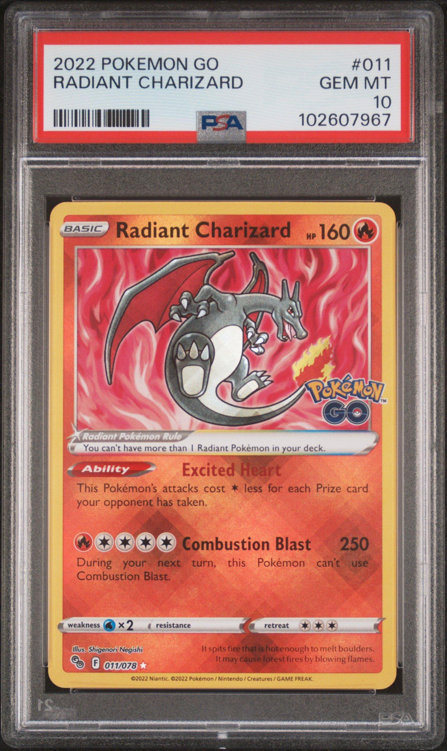 2022 Pokemon Go 011 Radiant Charizard PSA