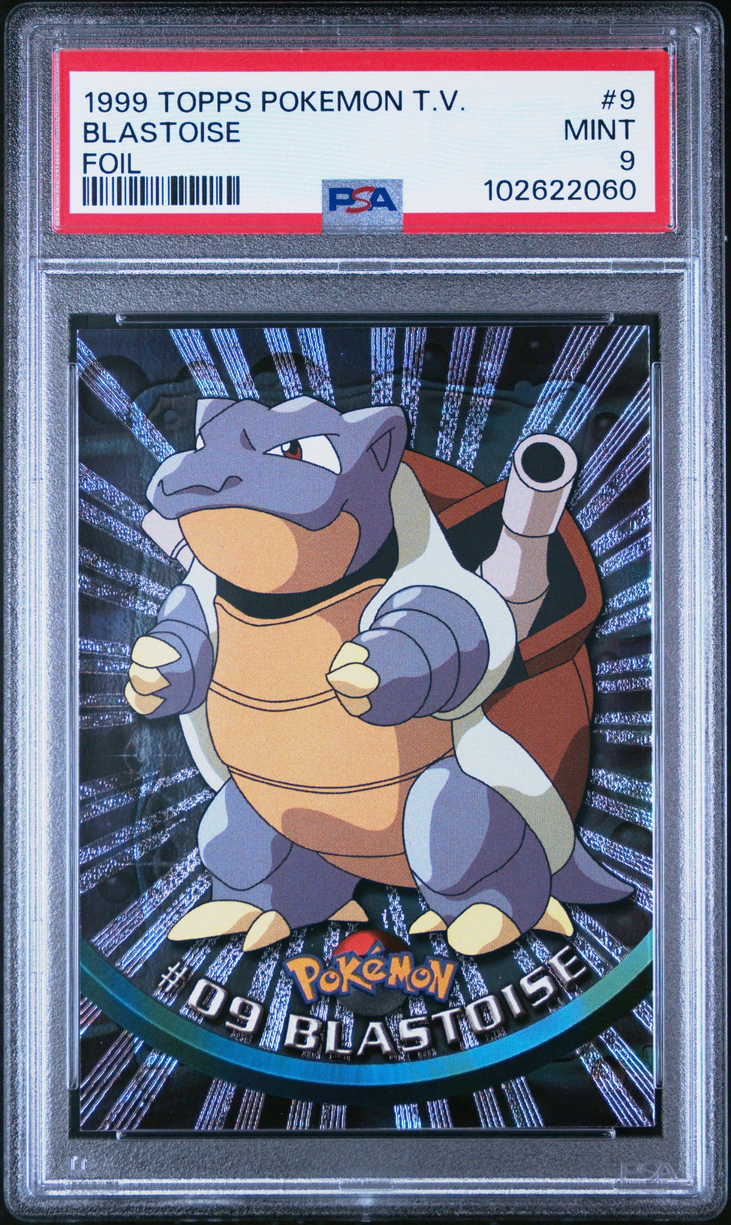 1999 Topps Pokemon Tv 9 Blastoise Foil PSA 9
