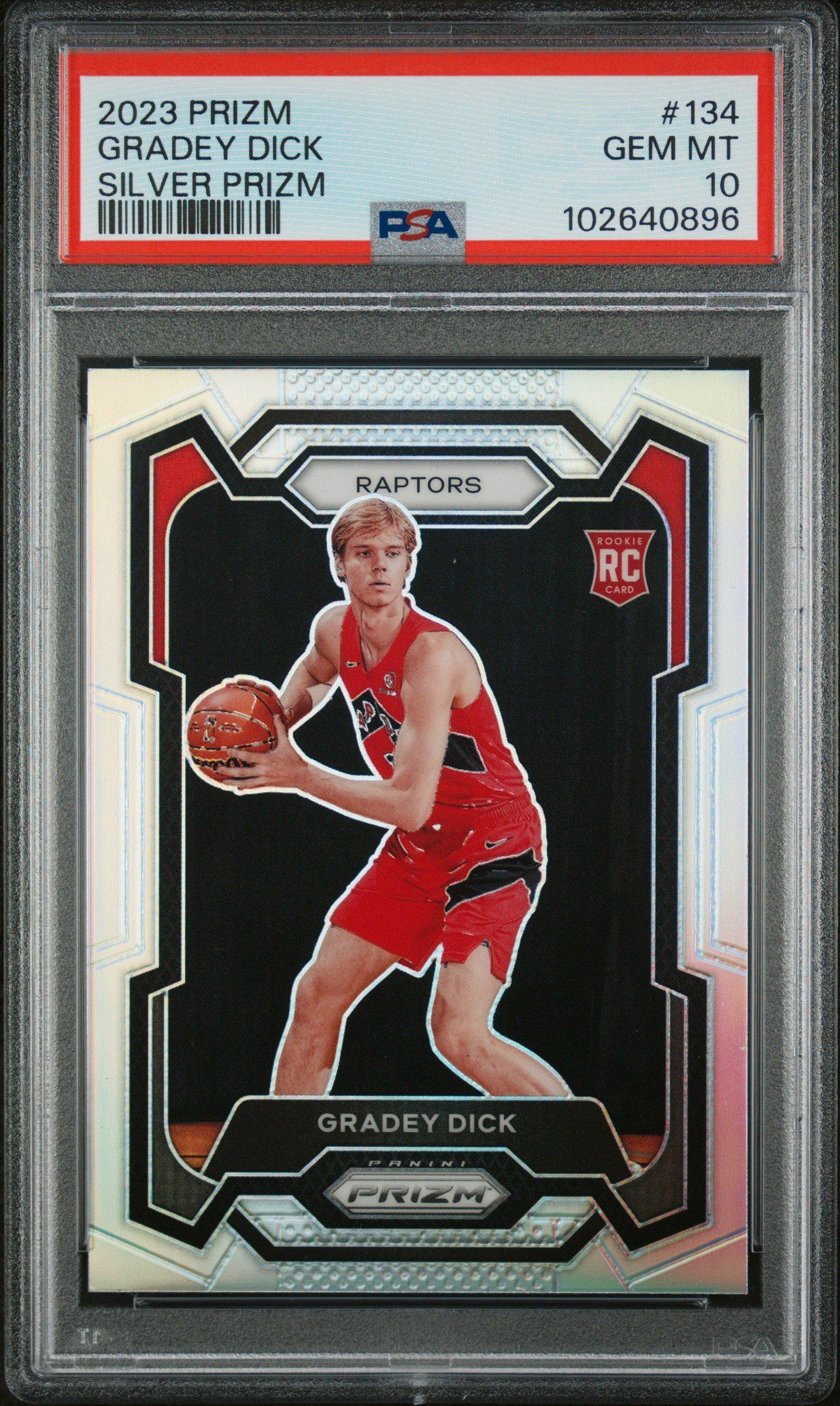 2023 Panini Prizm 134 Gradey Dick Silver Prizm PSA 10
