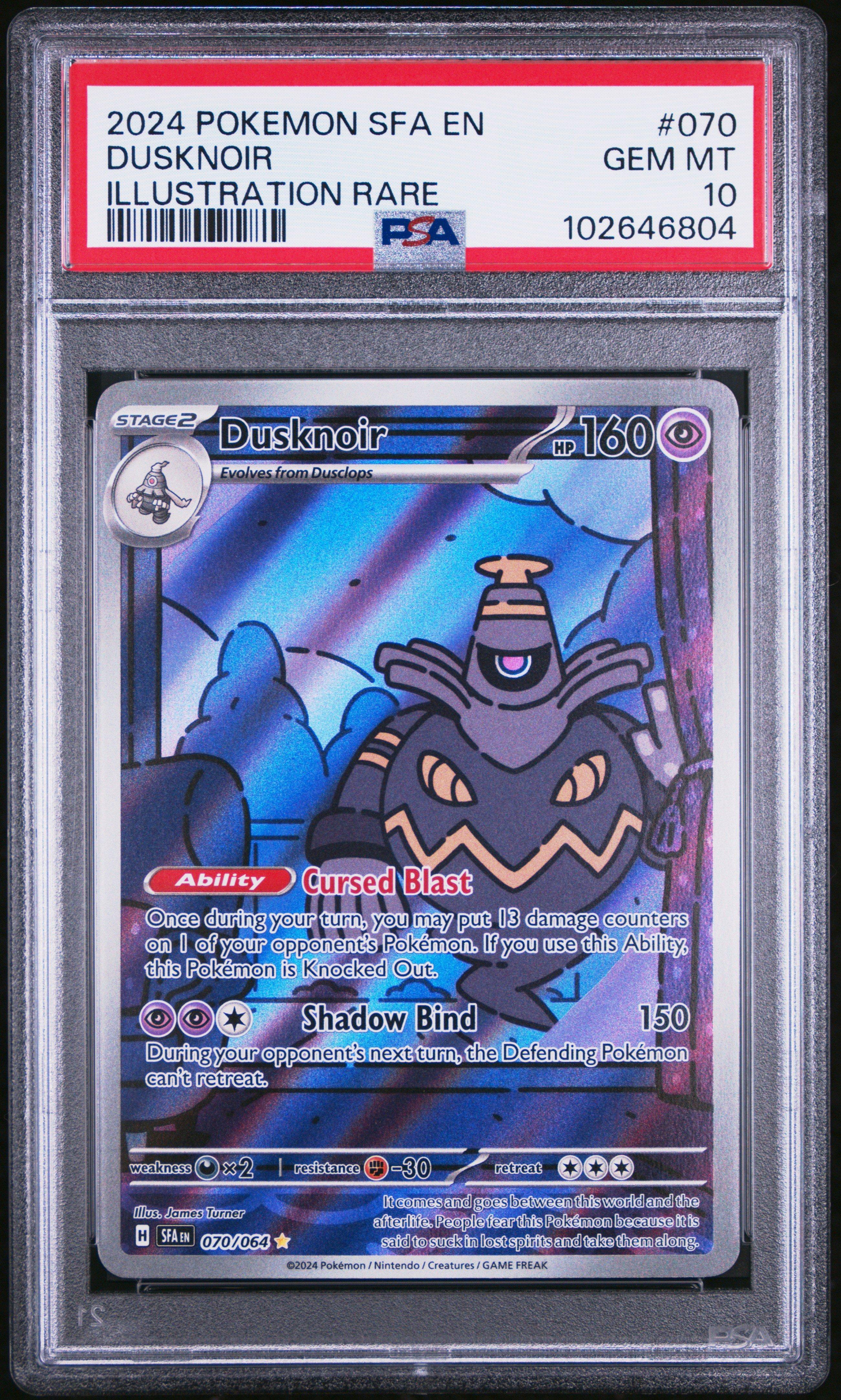 2024 Pokemon Sfa En-shrouded Fable 070 Dusknoir Illustration Rare