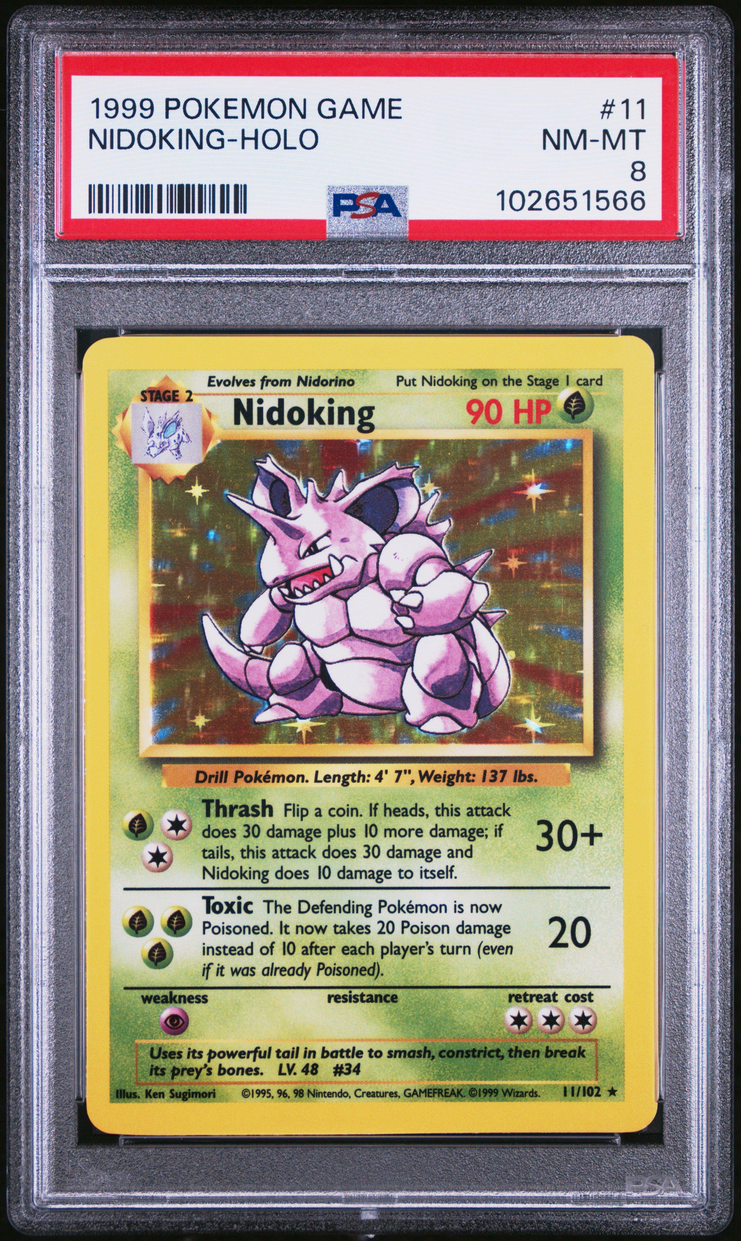 1999 Pokemon Game 11 Nidoking-holo PSA
