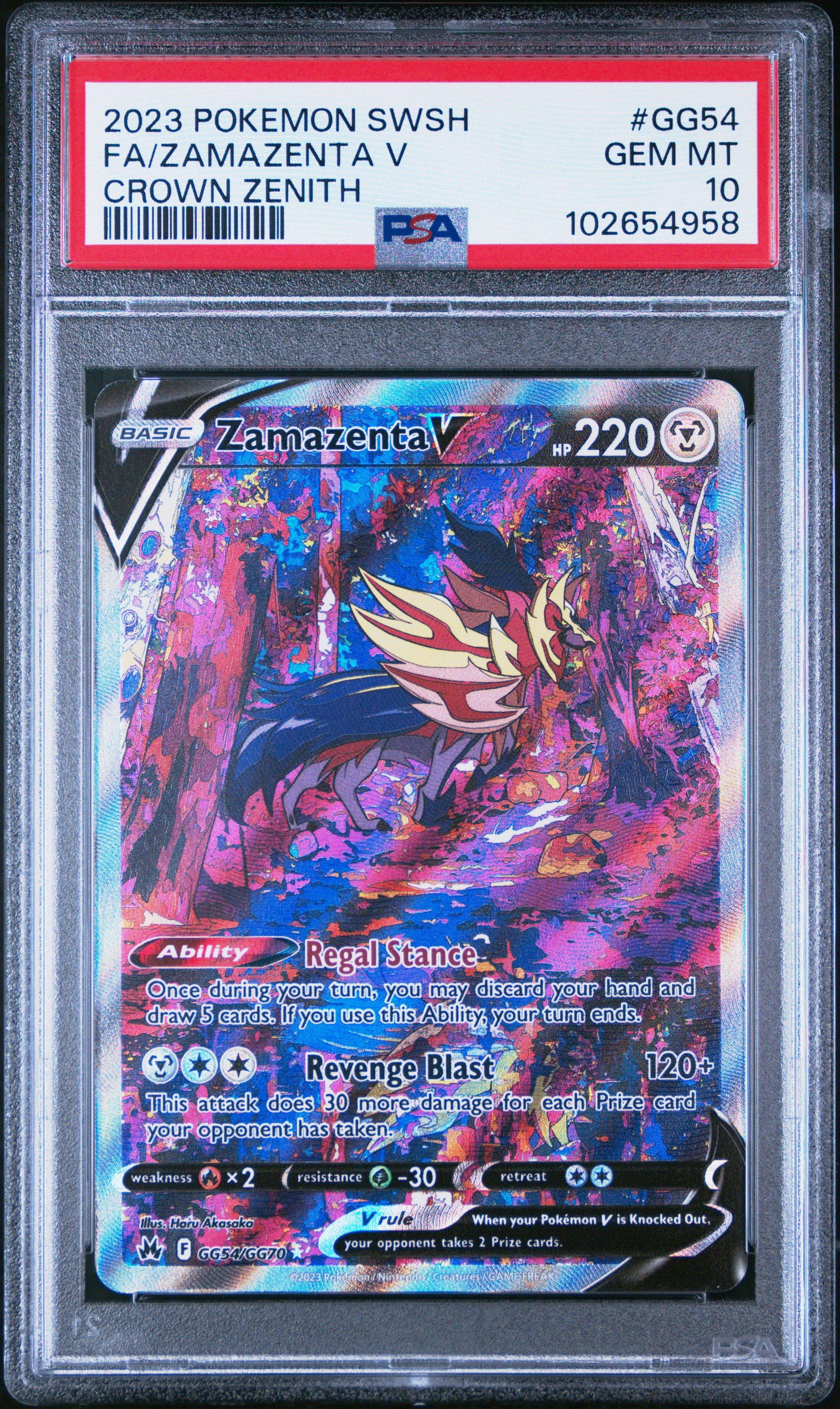 2023 Pokemon Sword And Shield Crown Zenith Gg54 Full Art/zamazenta