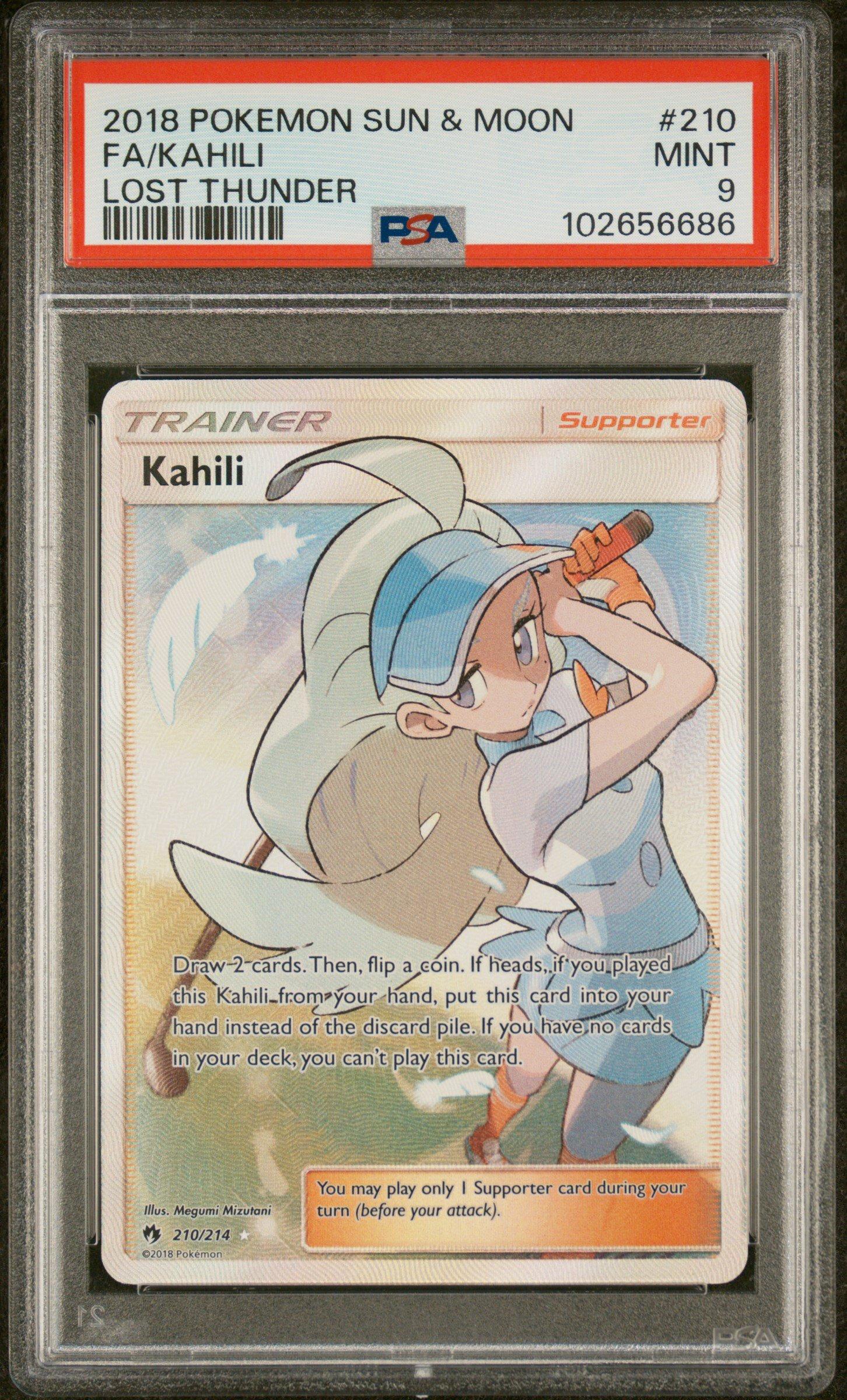2018 Pokemon Sun & Moon Lost Thunder 210 Full Art/kahili PSA