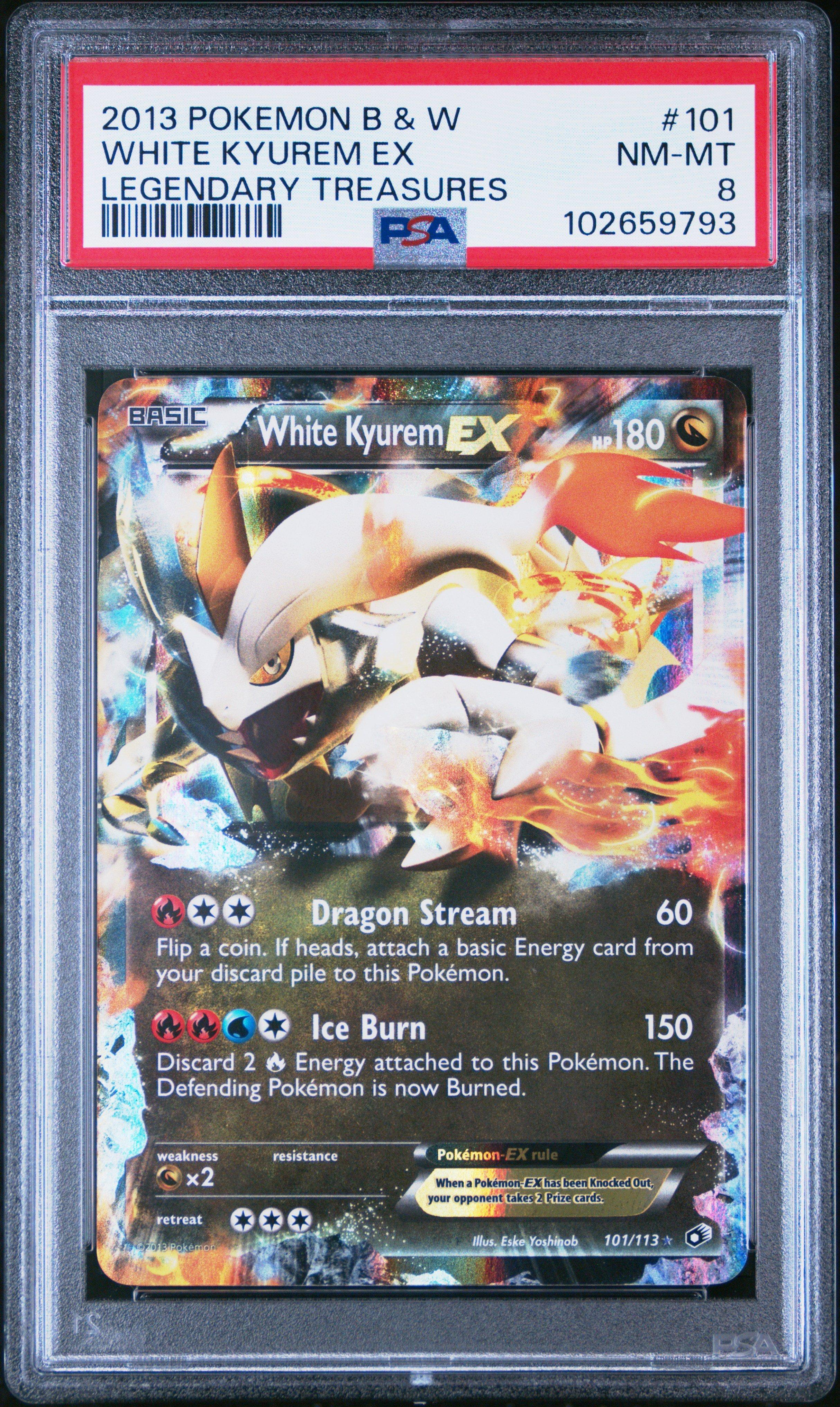 2013 Pokemon Black & White Legendary Treasures 101 White Kyurem Ex PSA