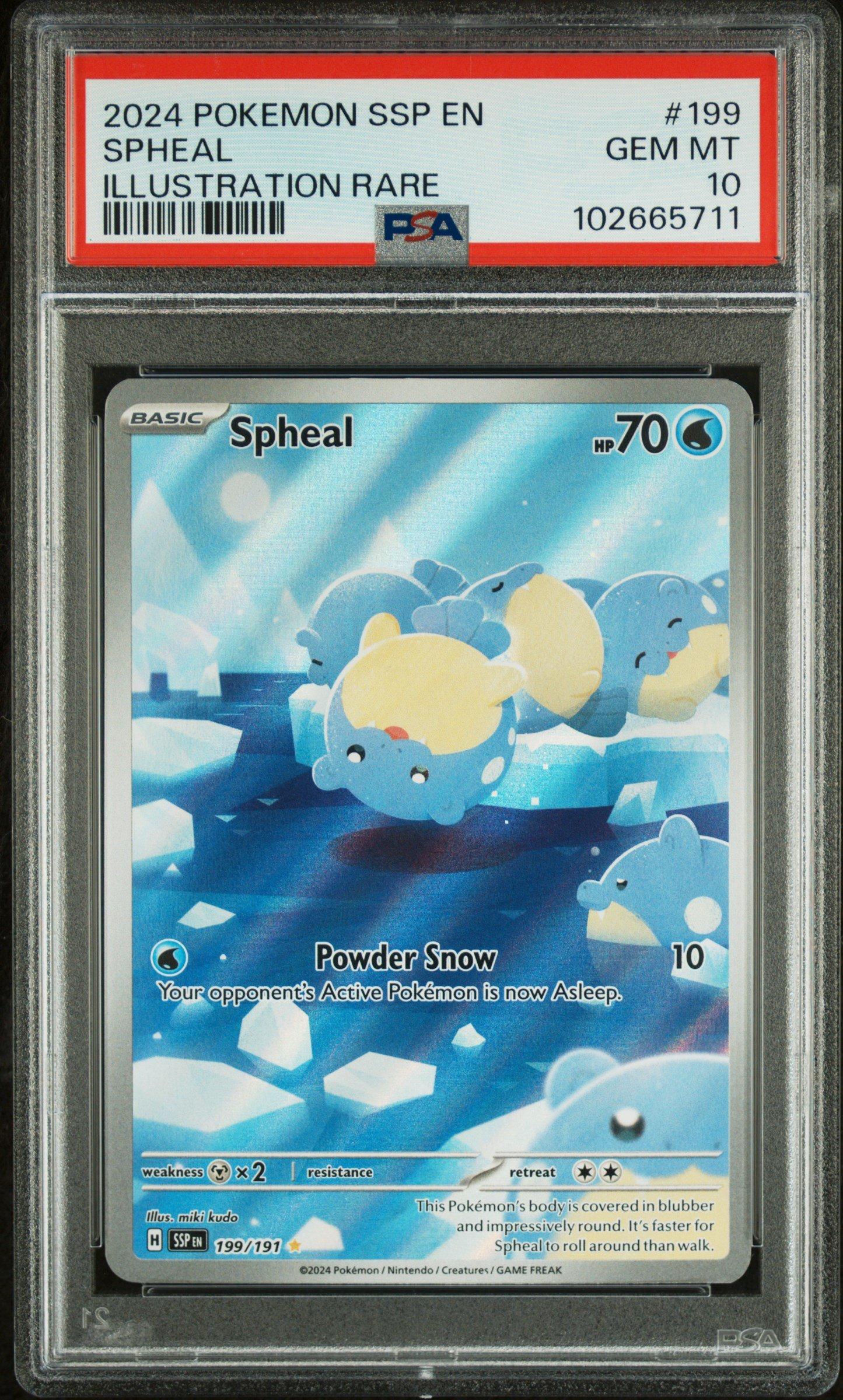 2024 Pokemon Ssp En-surging Sparks 199 Spheal Illustration Rare